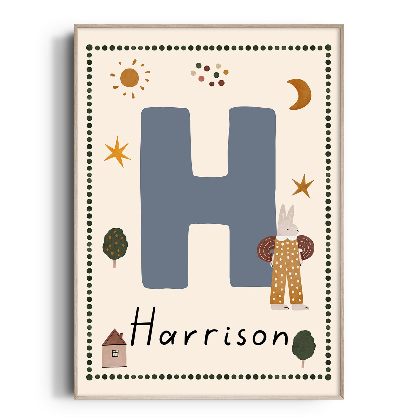 Whimsy Bunny Letter & Name Print