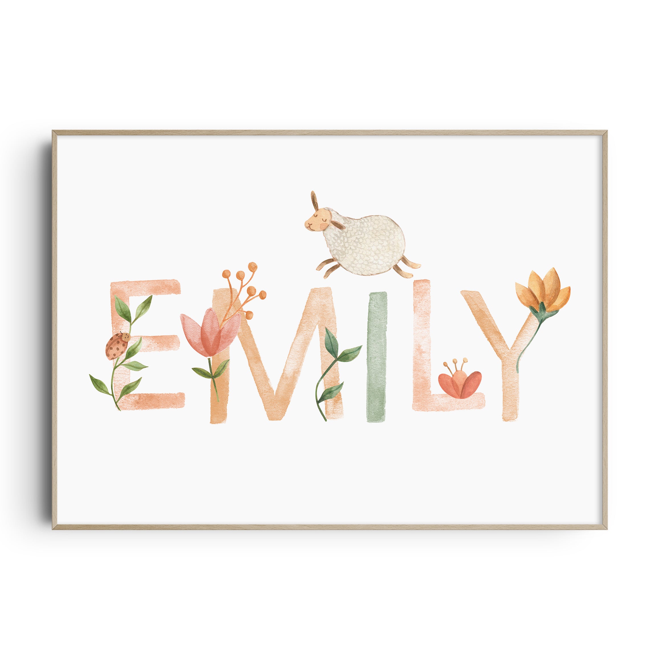 Woodland Animal Name Print