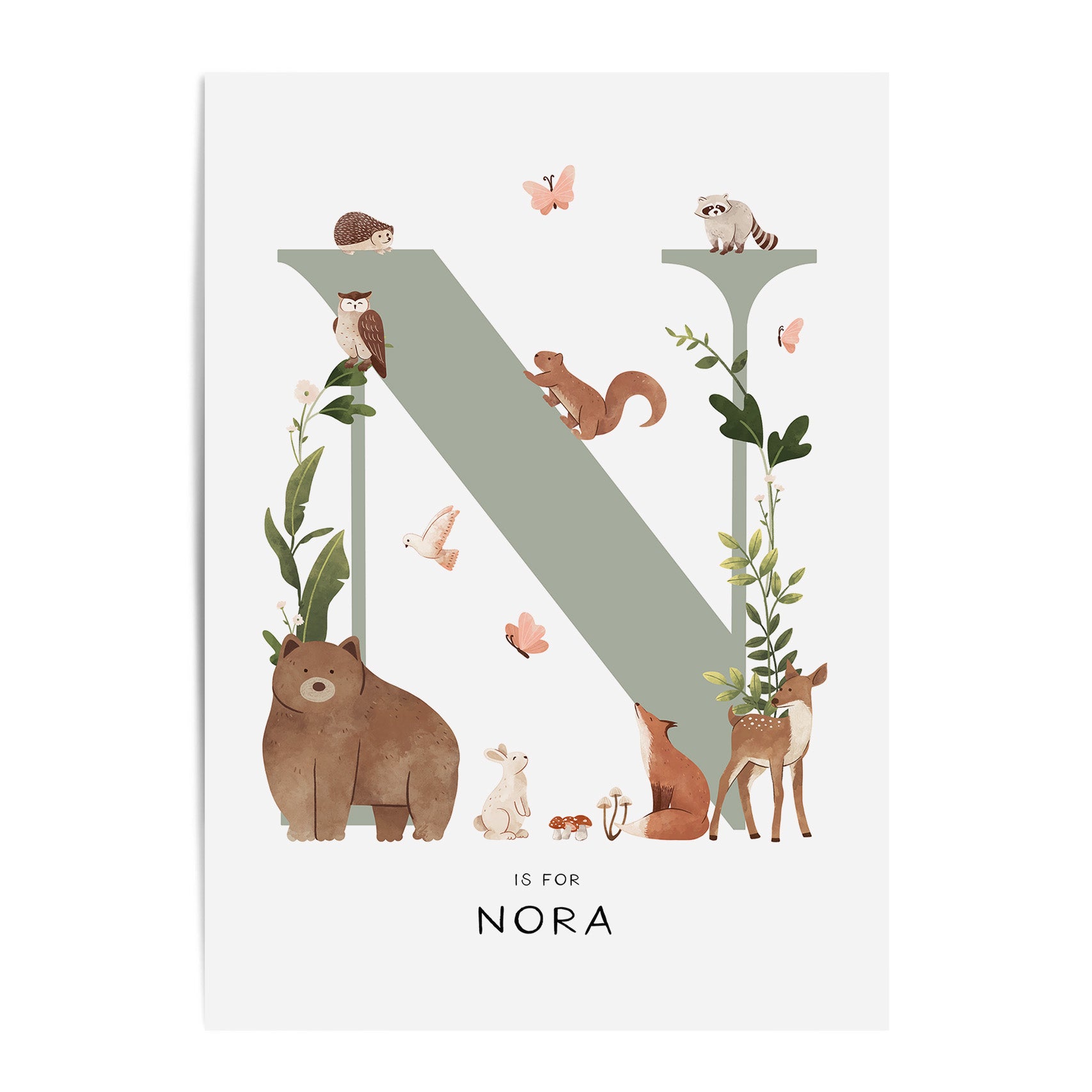 Forest Animal Letter & Name Print