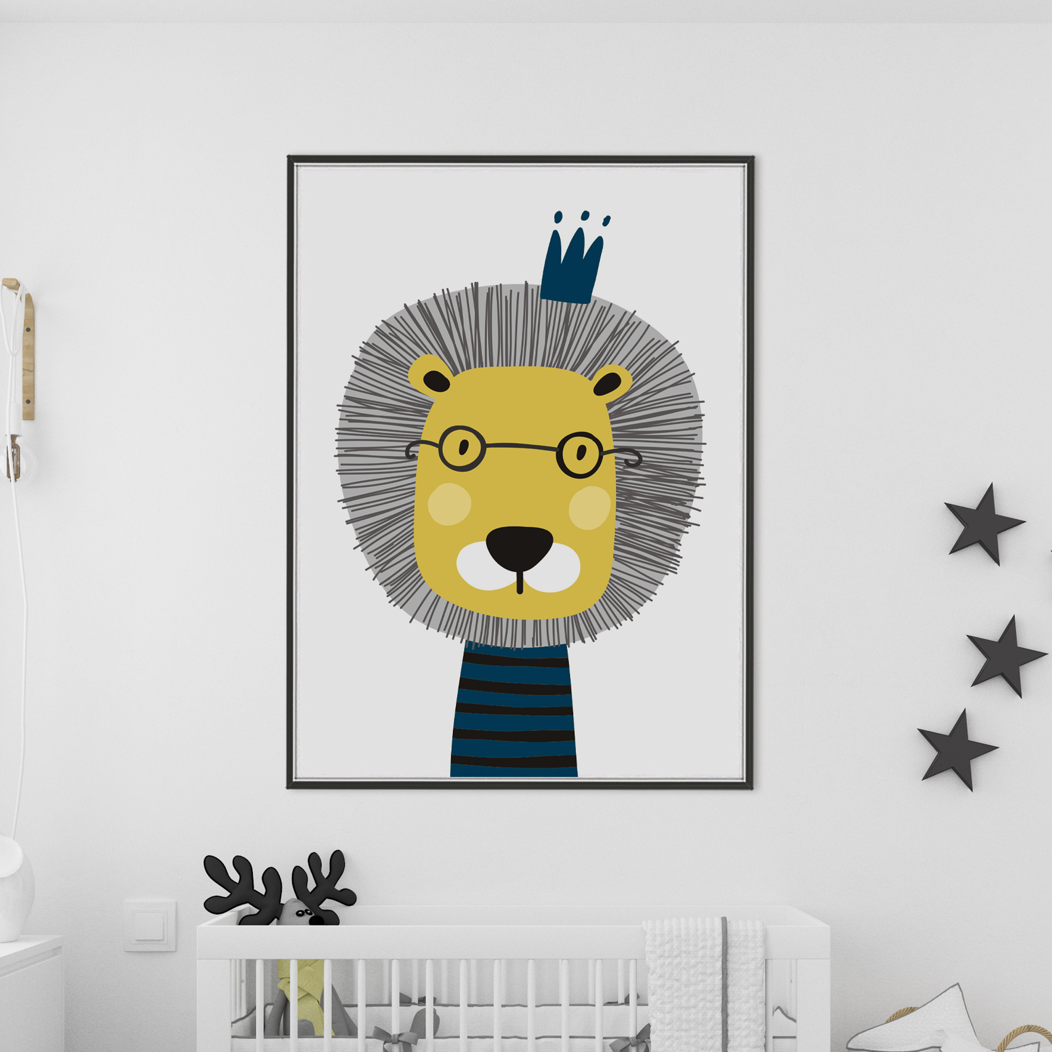 Scandi Lion Print