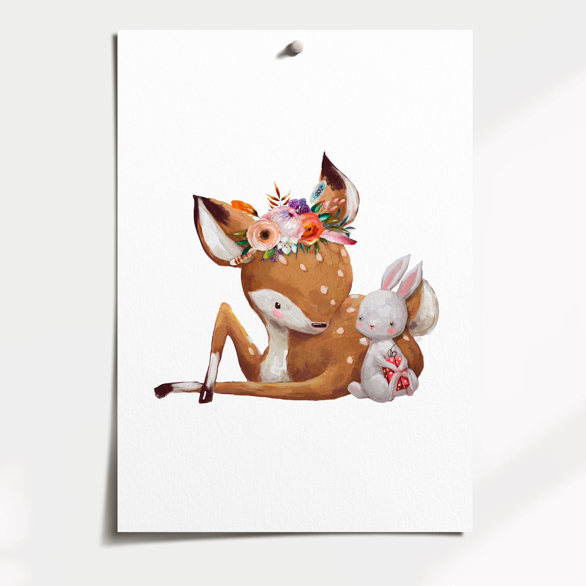 Woodland Baby Deer Print