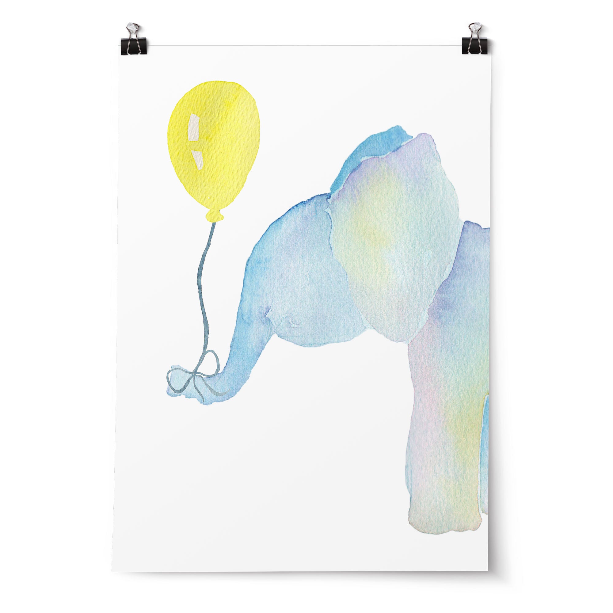 Watercolour Elephants & Birth Prints