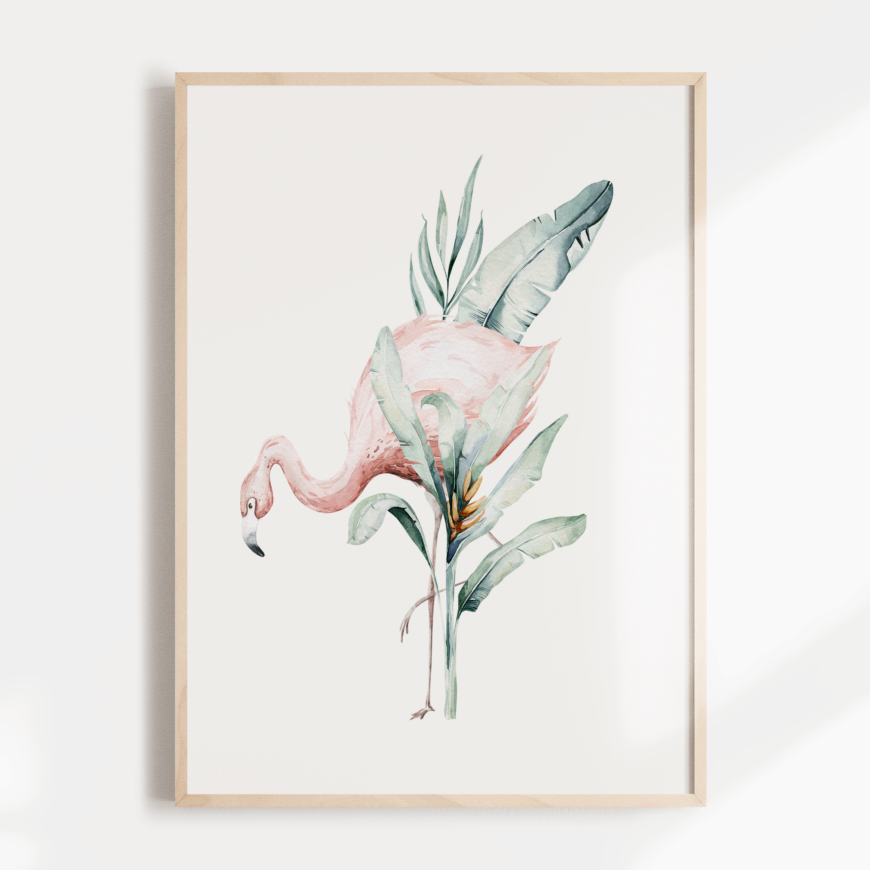 Watercolour Flamingo Print