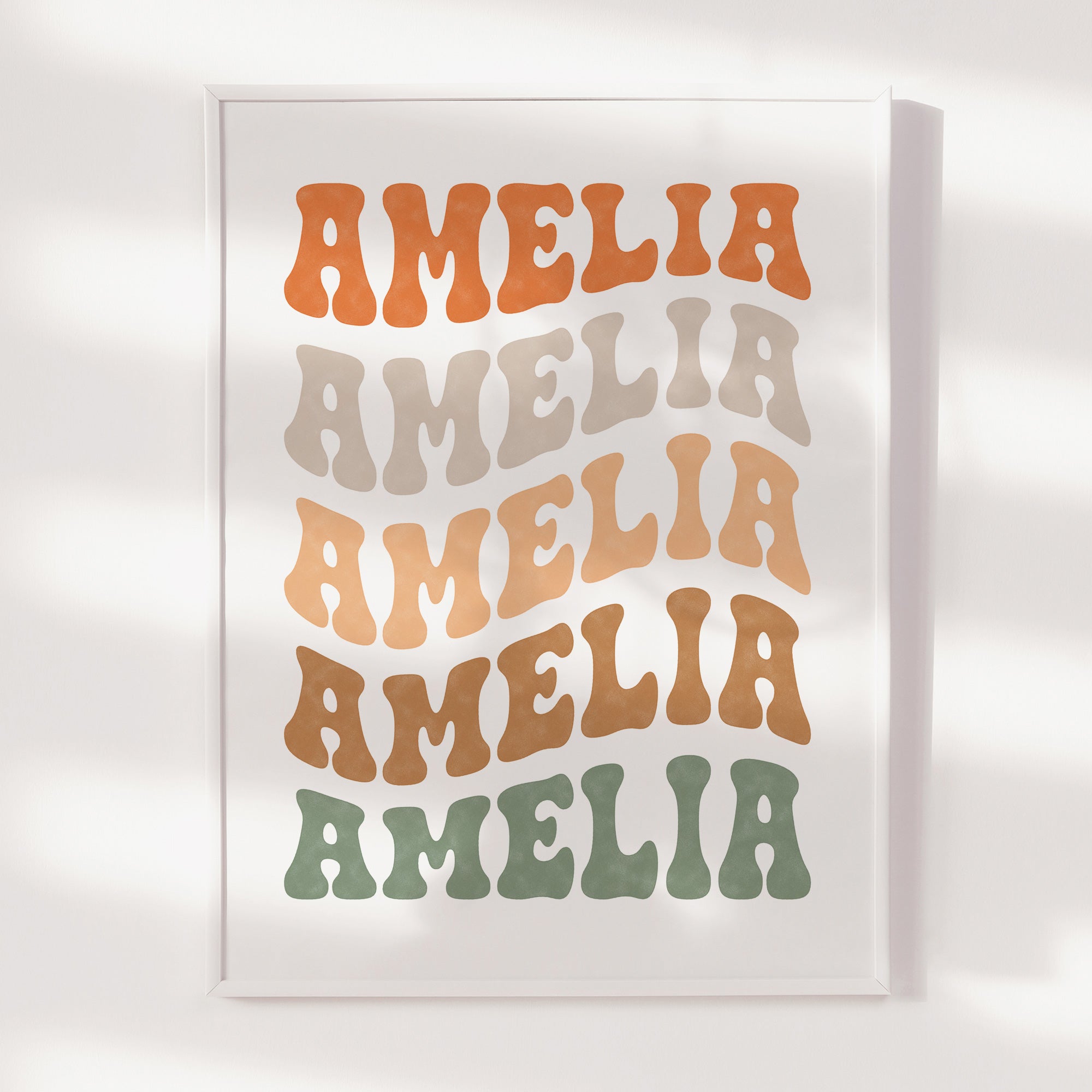 Wavy Retro Name Print