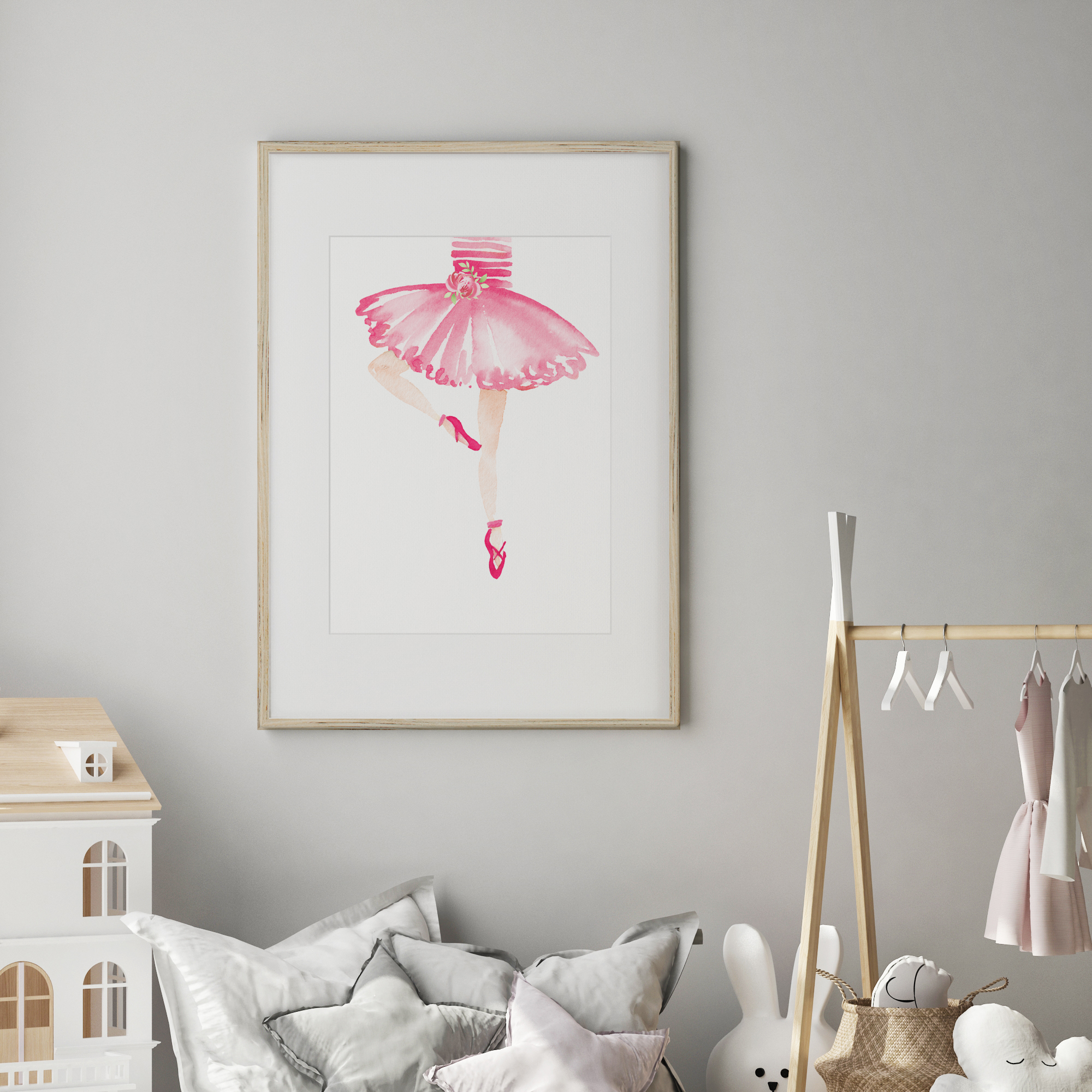 Watercolour Ballerina Art Print