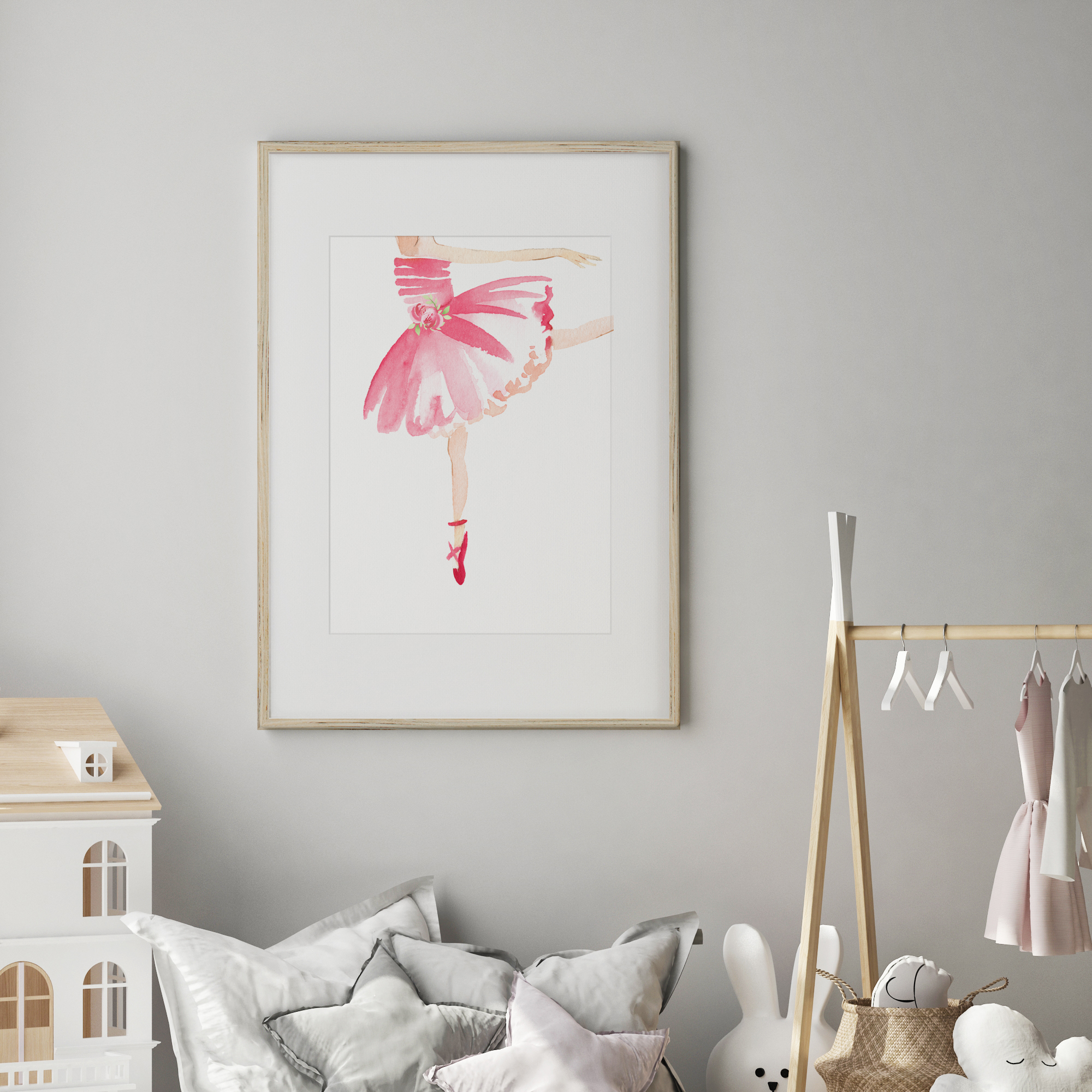 Watercolour Ballerina Art Print