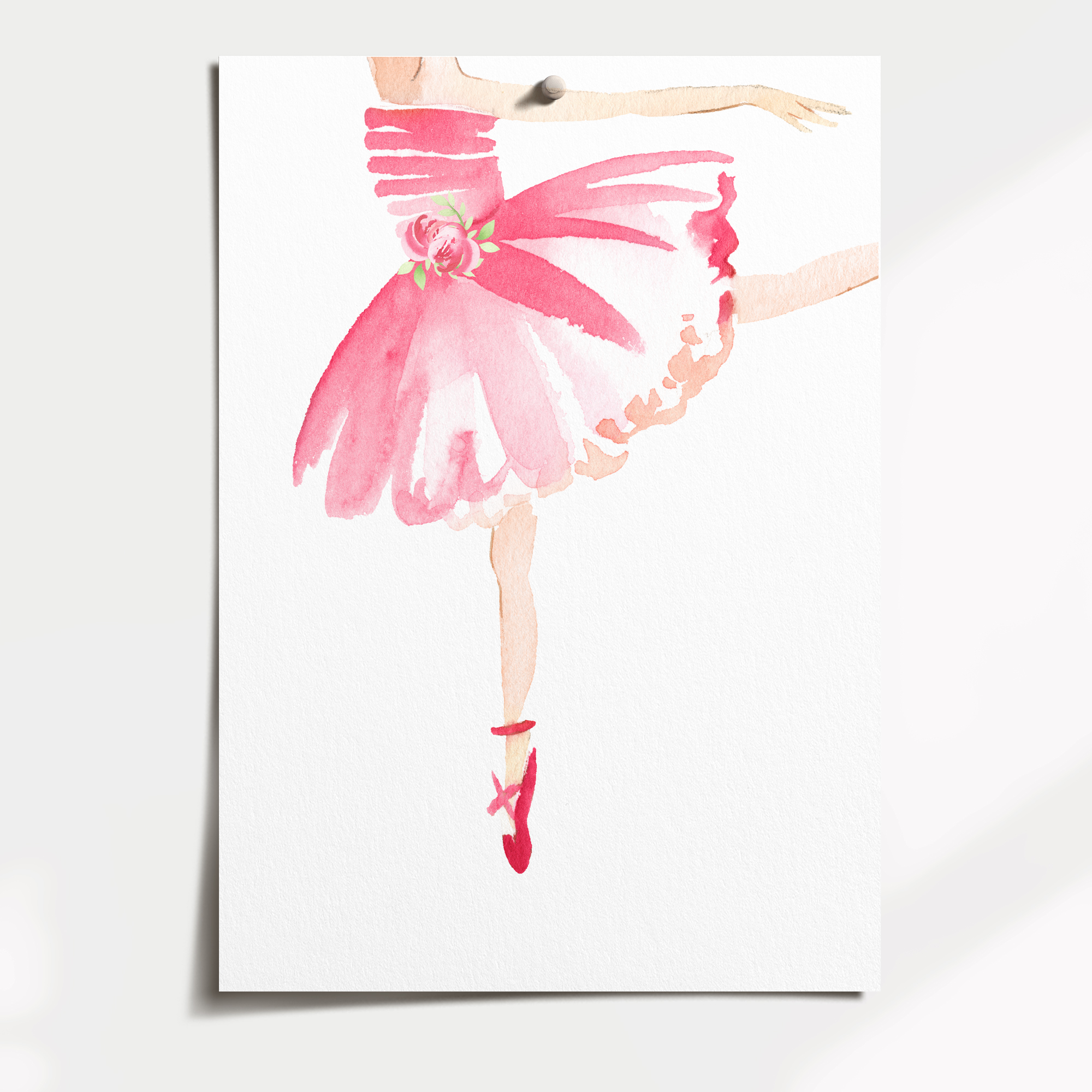 Watercolour Ballerina Art Print