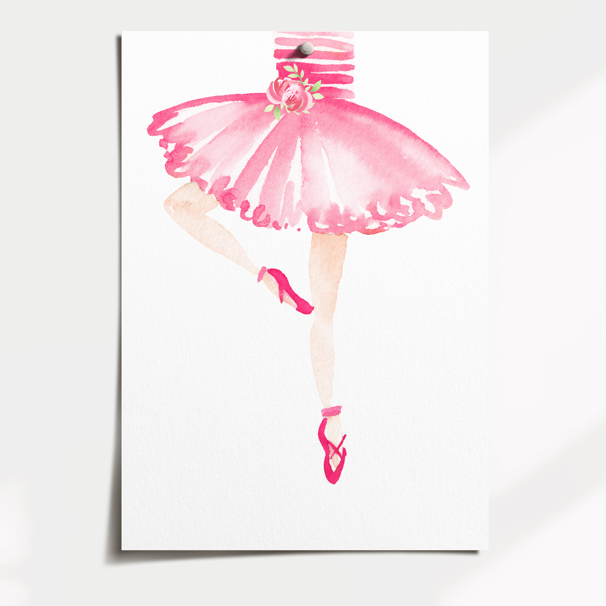 Watercolour Ballerina Art Print