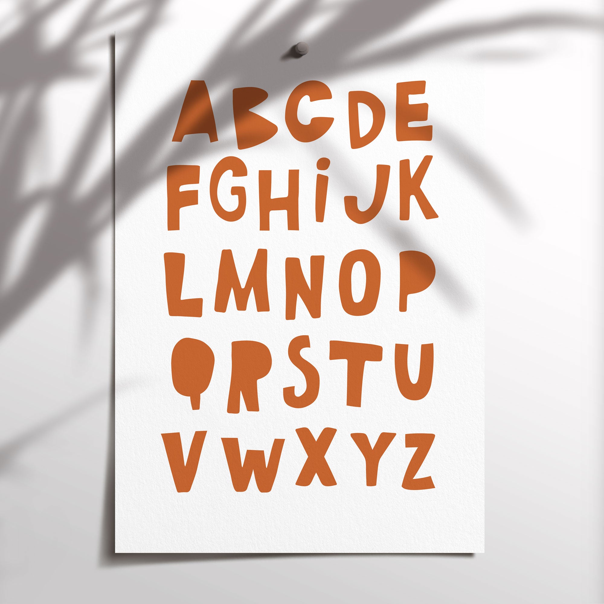 Terracotta Alphabet Print