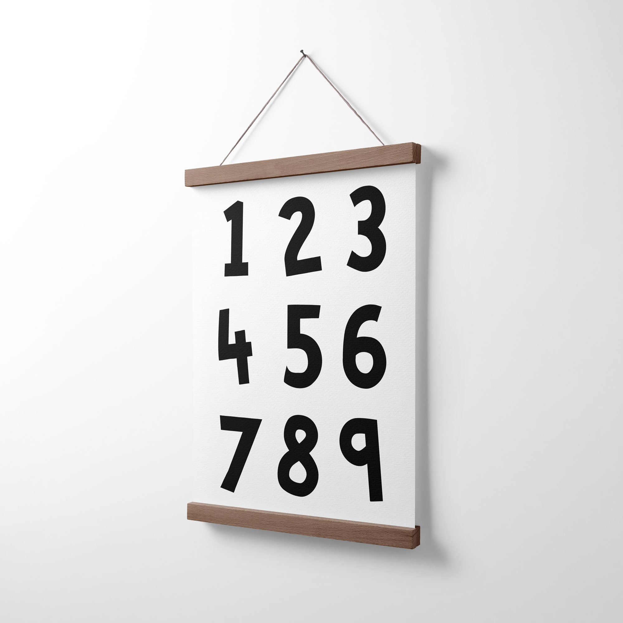 Numbers Print Black