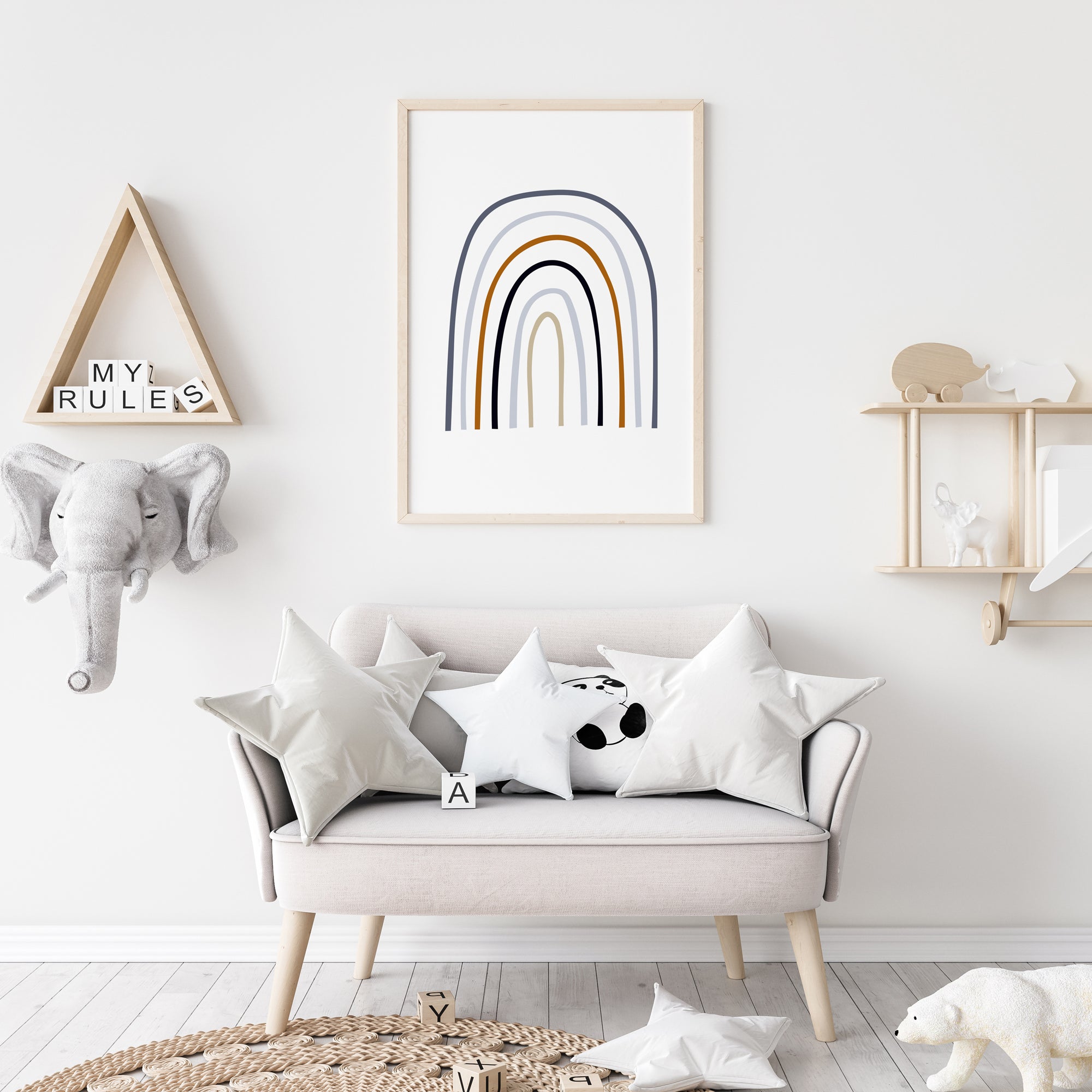 Rainbow Nursery Print
