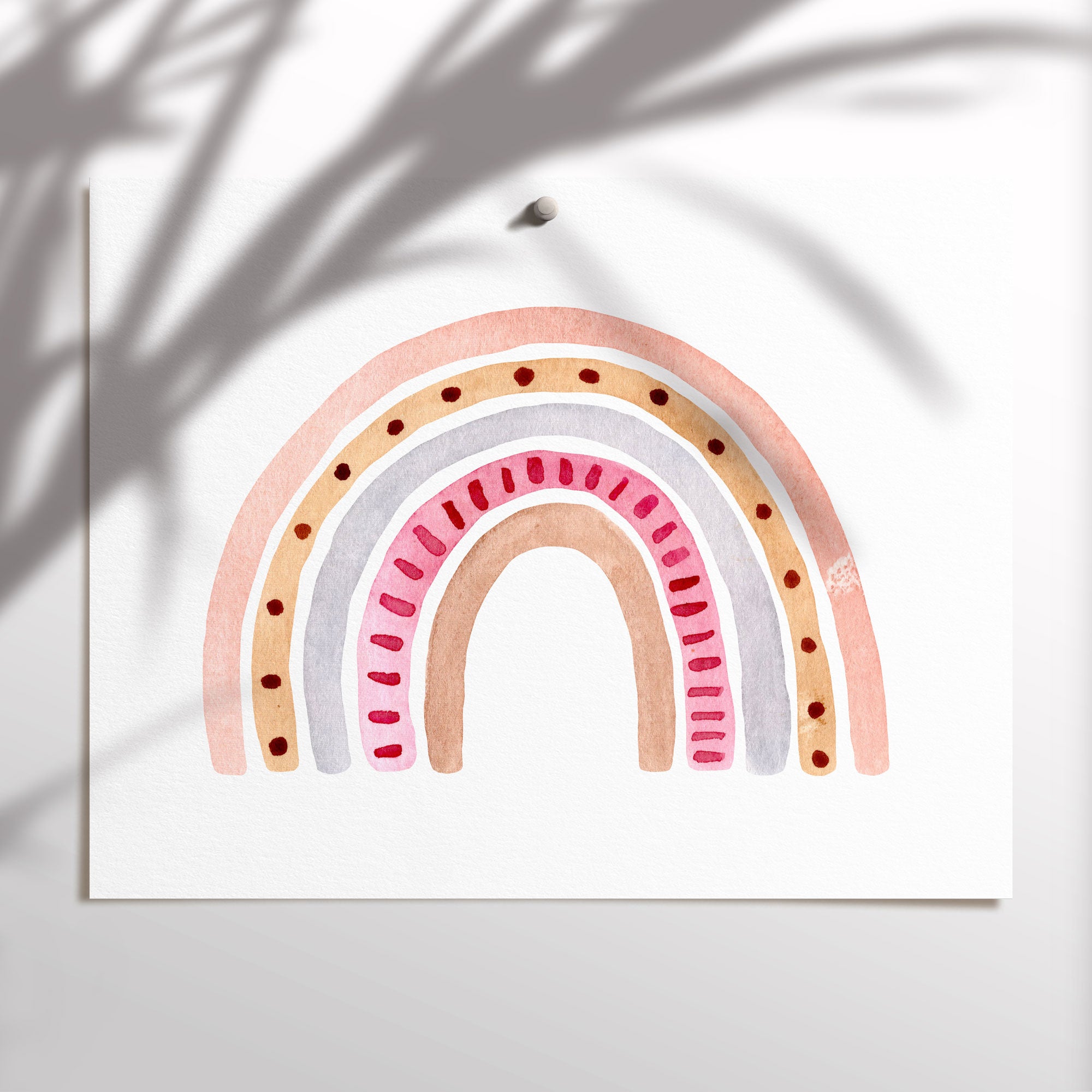 Watercolour Rainbow Print