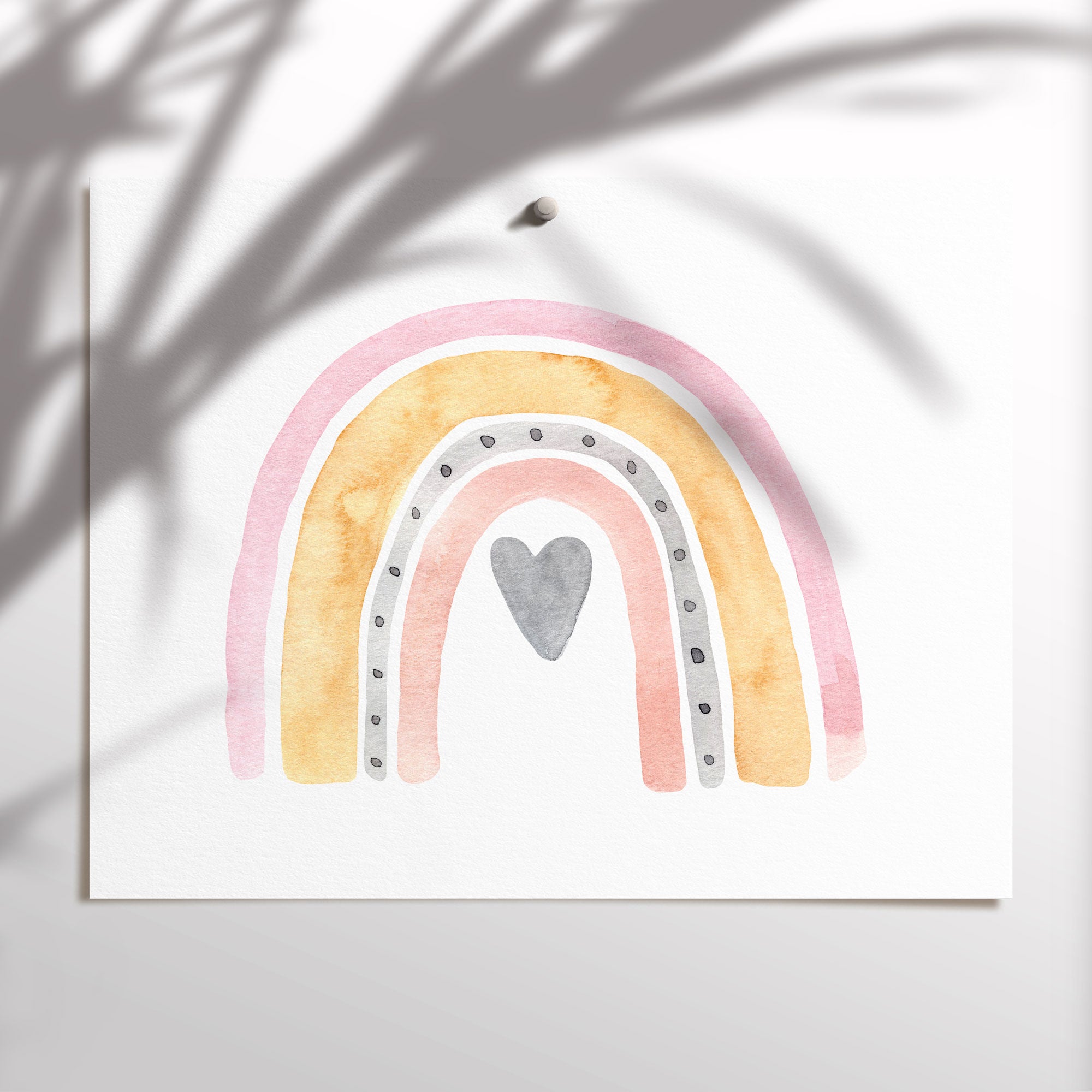 Watercolour Rainbow Print