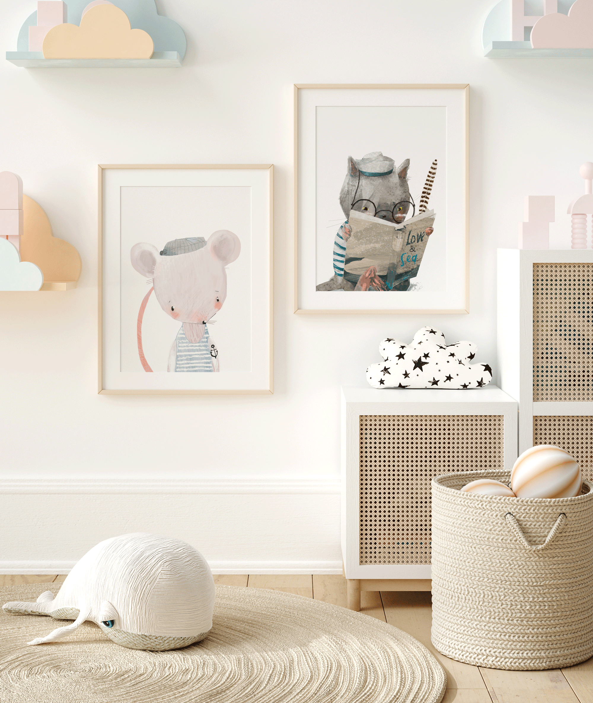 Wombat Sailor Print