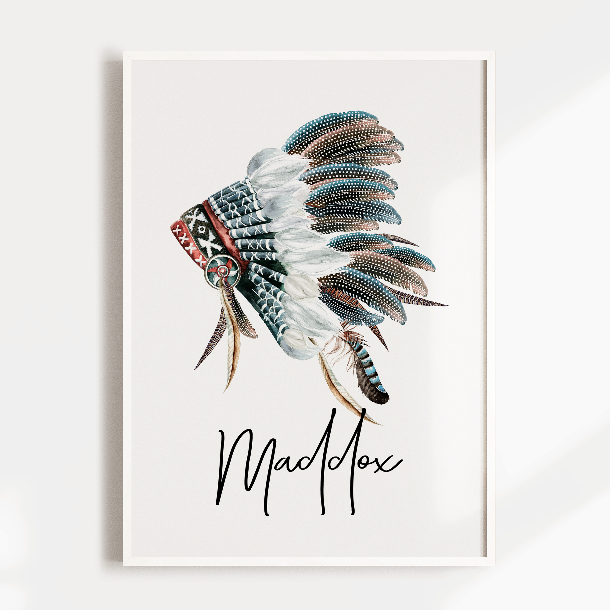 Tribal Headdress Name Print