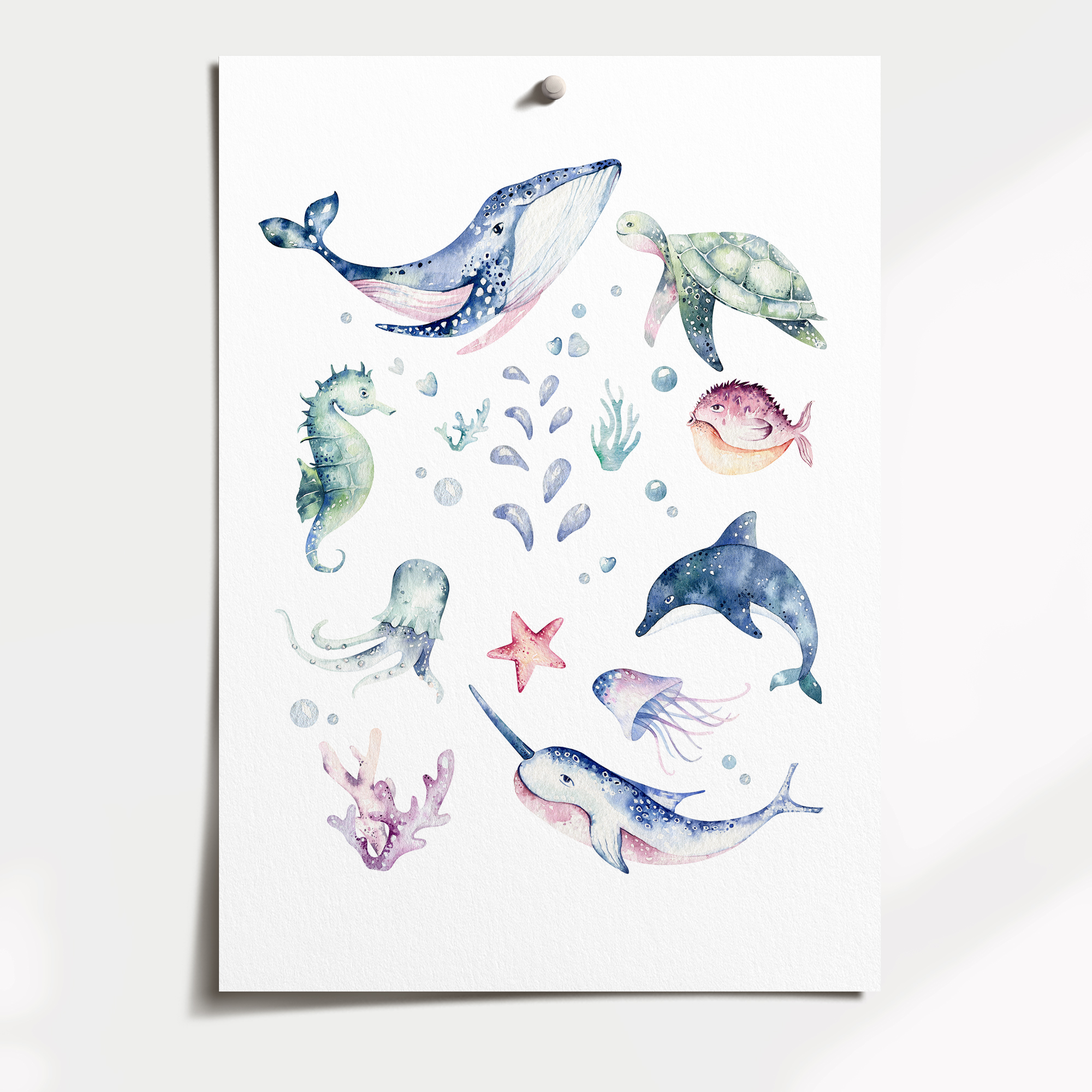 Ocean Animals Print