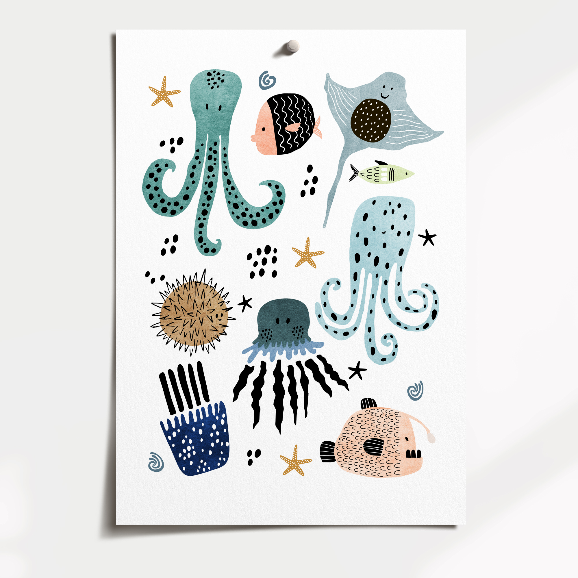Sea Creatures Print