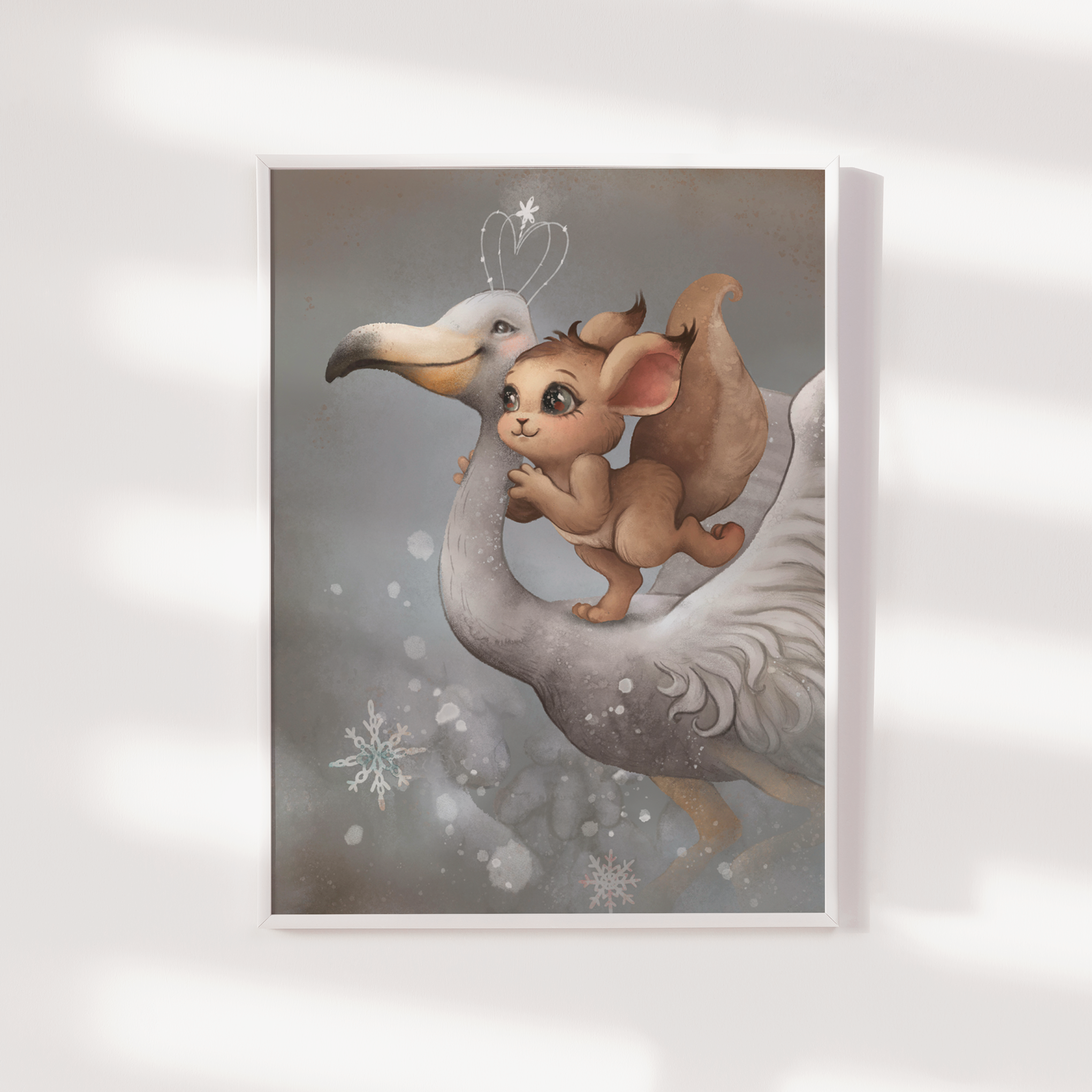 Magical Flamingo & Squirrel Print