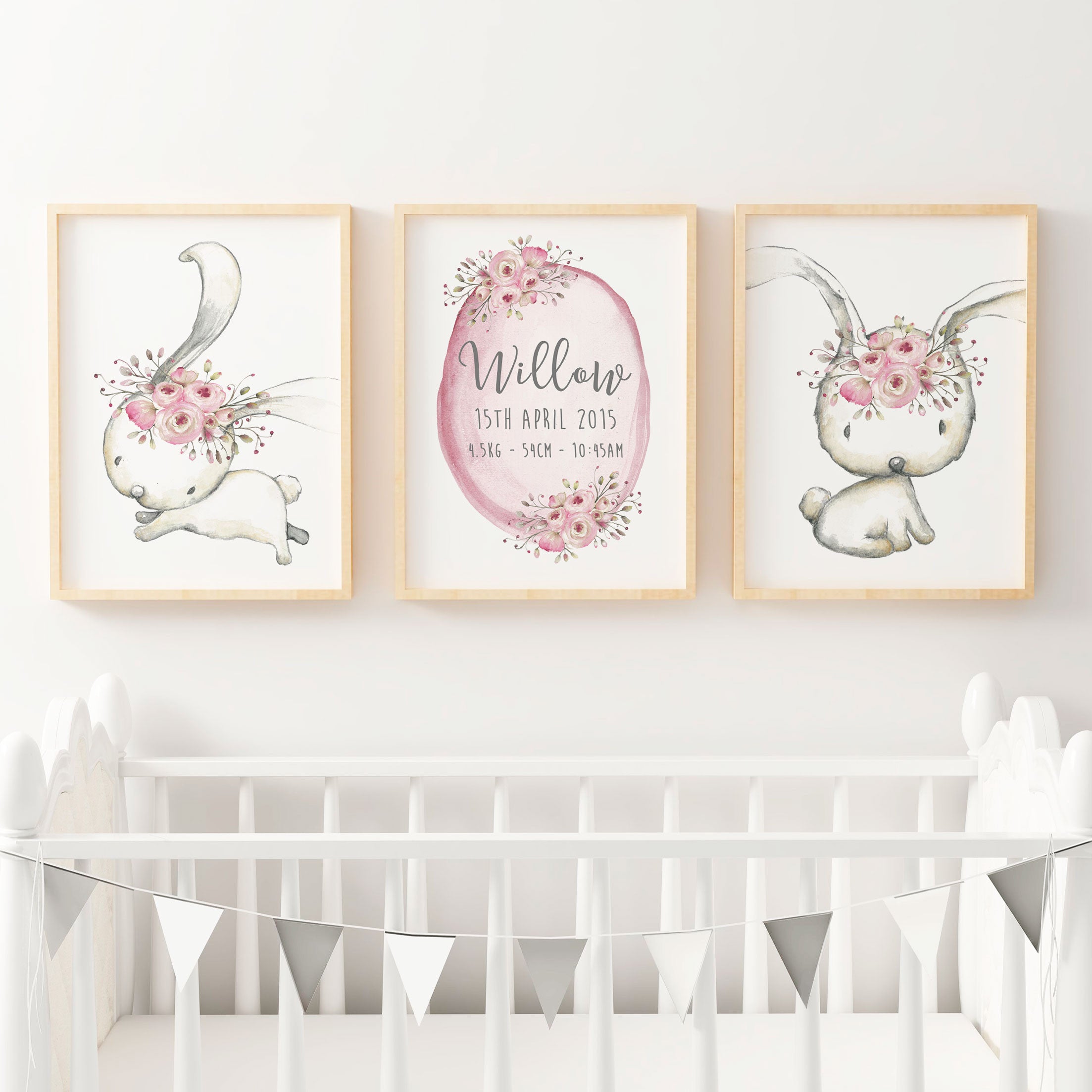 Woodland Bunny & Birth Prints