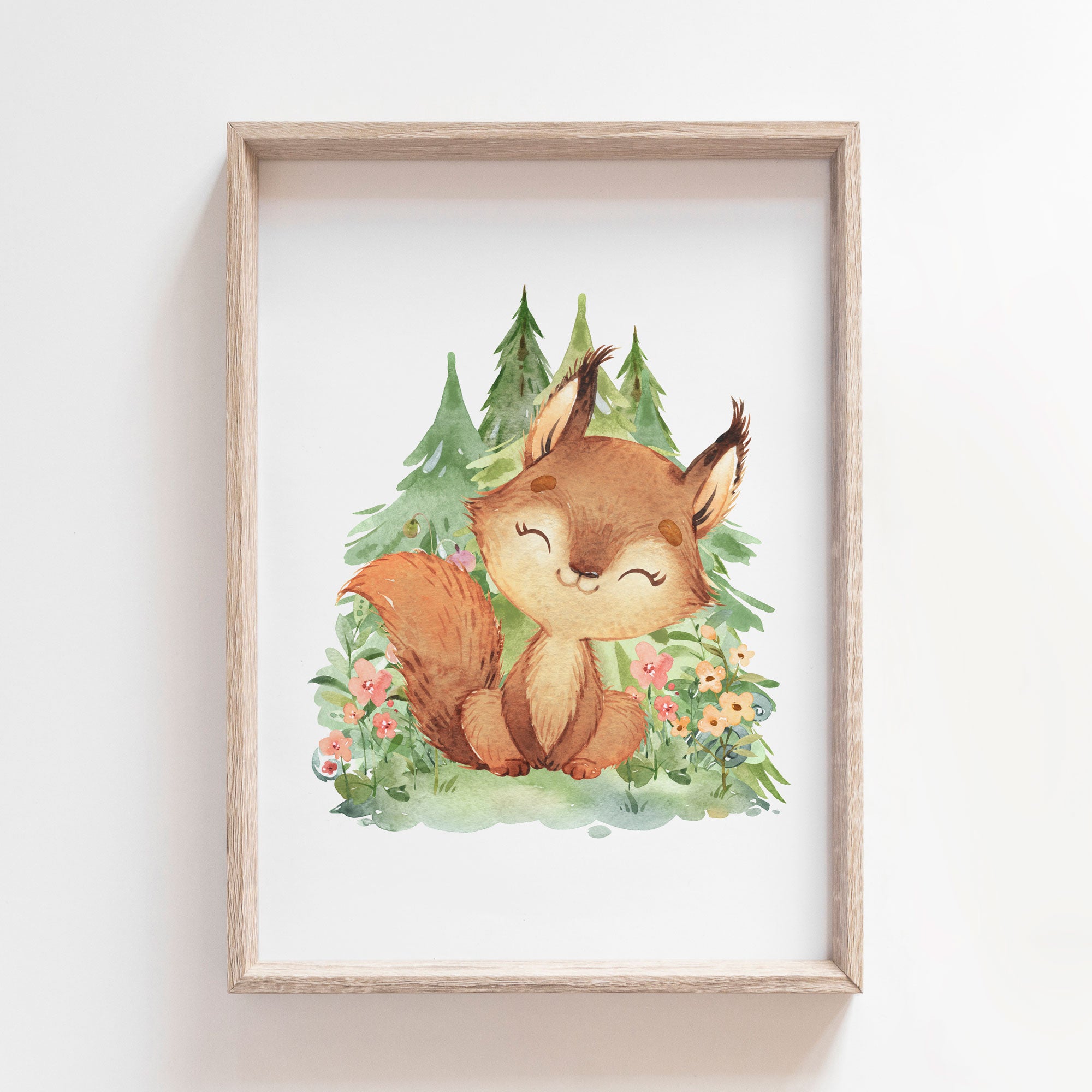 Woodland Squirrel Print