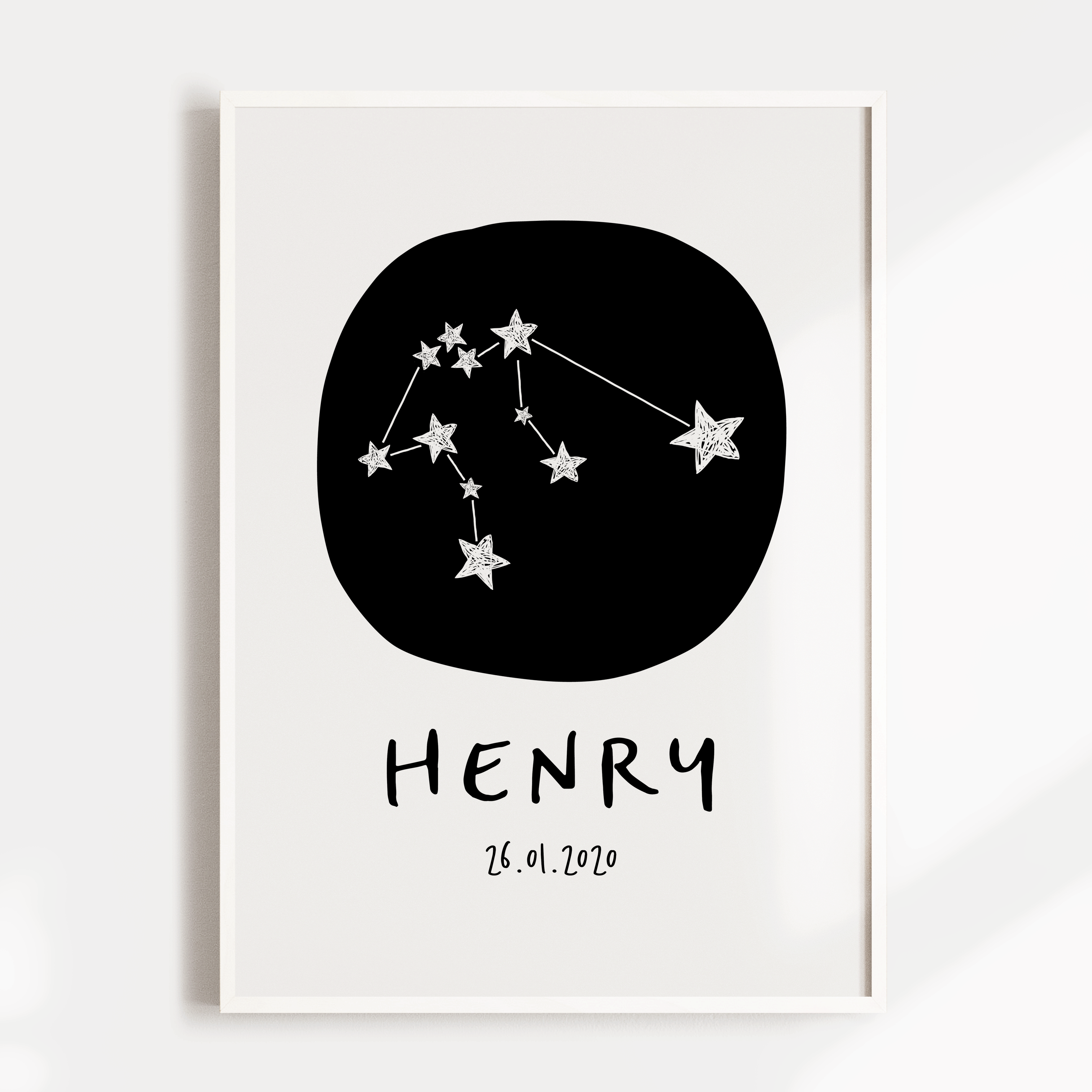 Aquarius Nursery Wall Art Birth Print