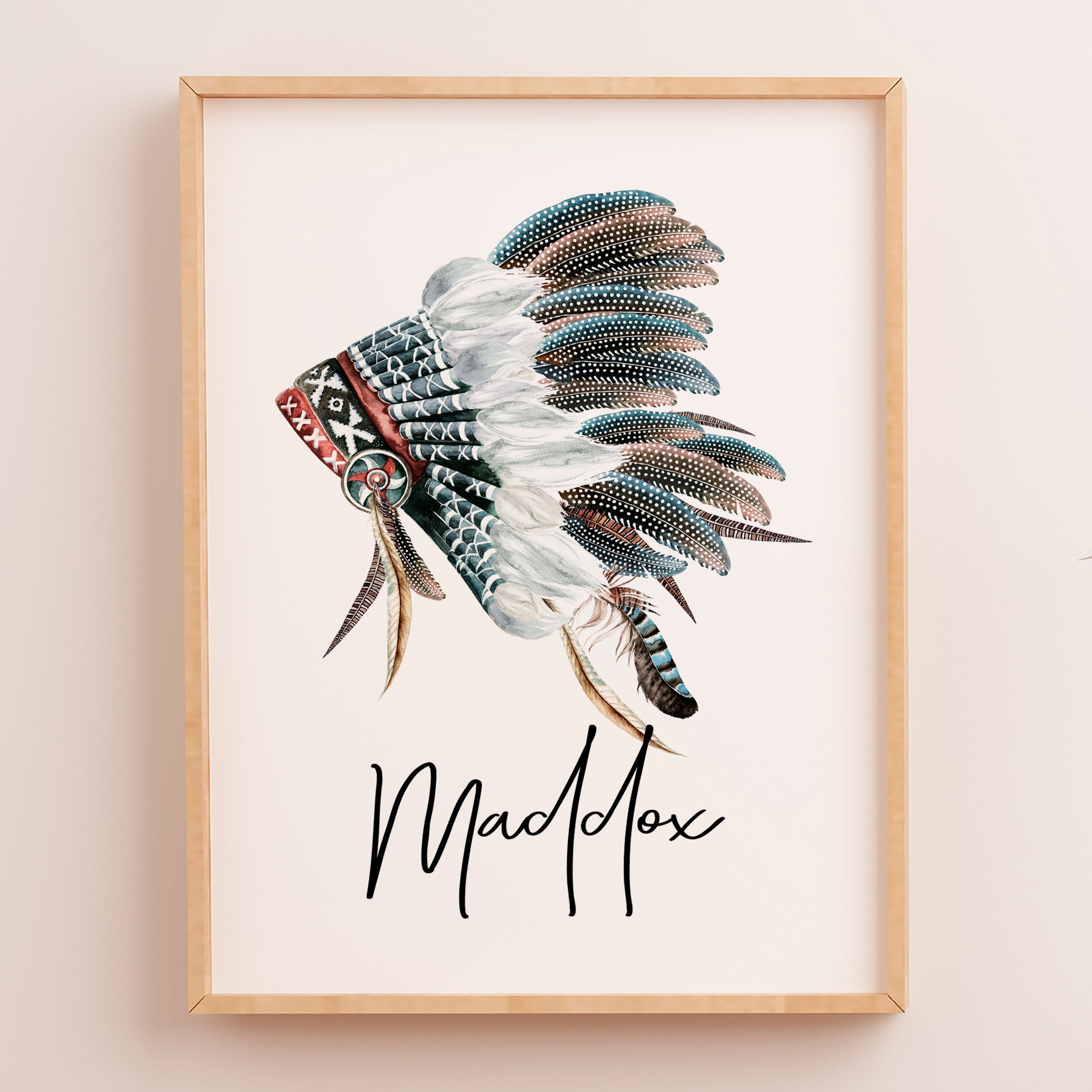 Tribal Headdress Name Print