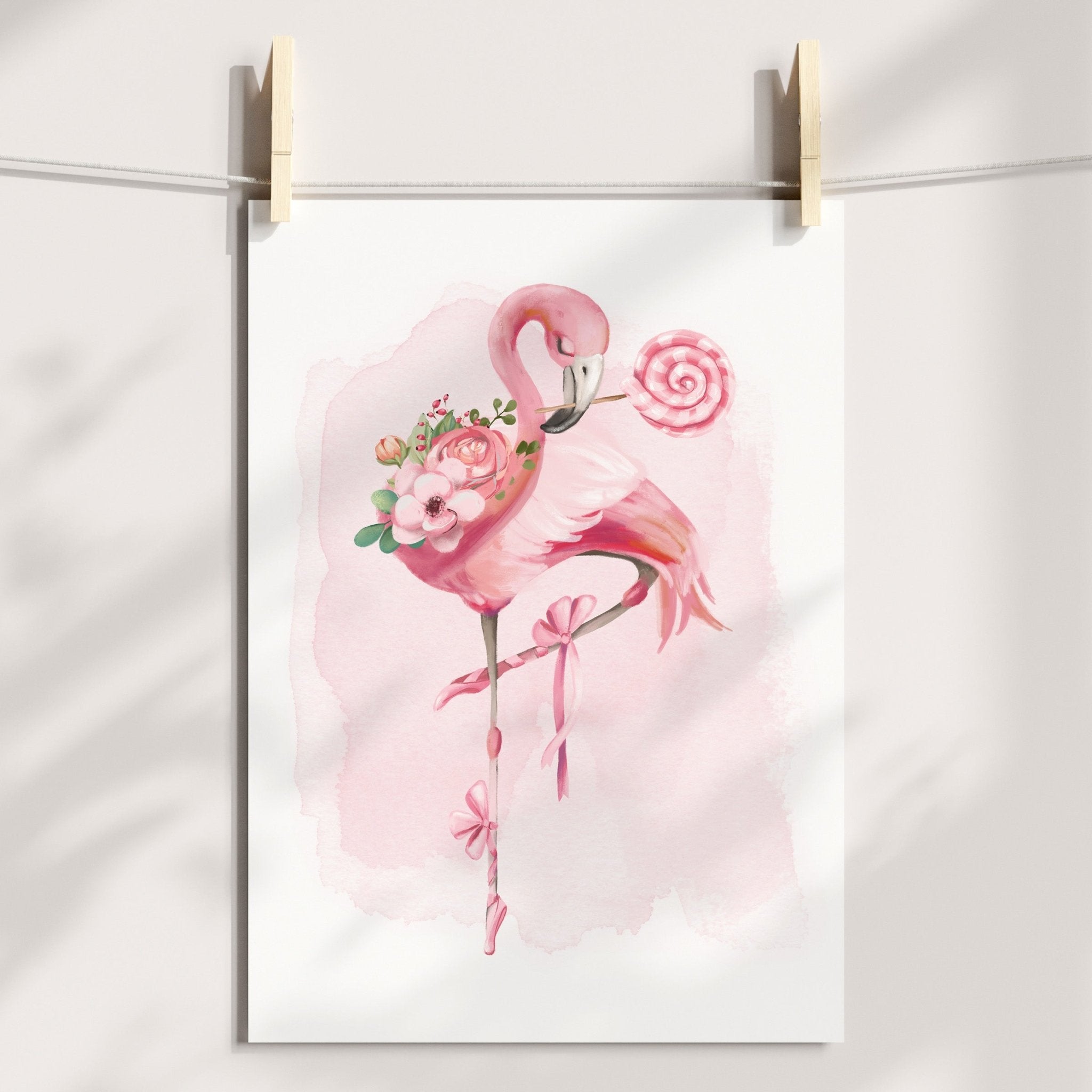 Ballerina Flamingo Print