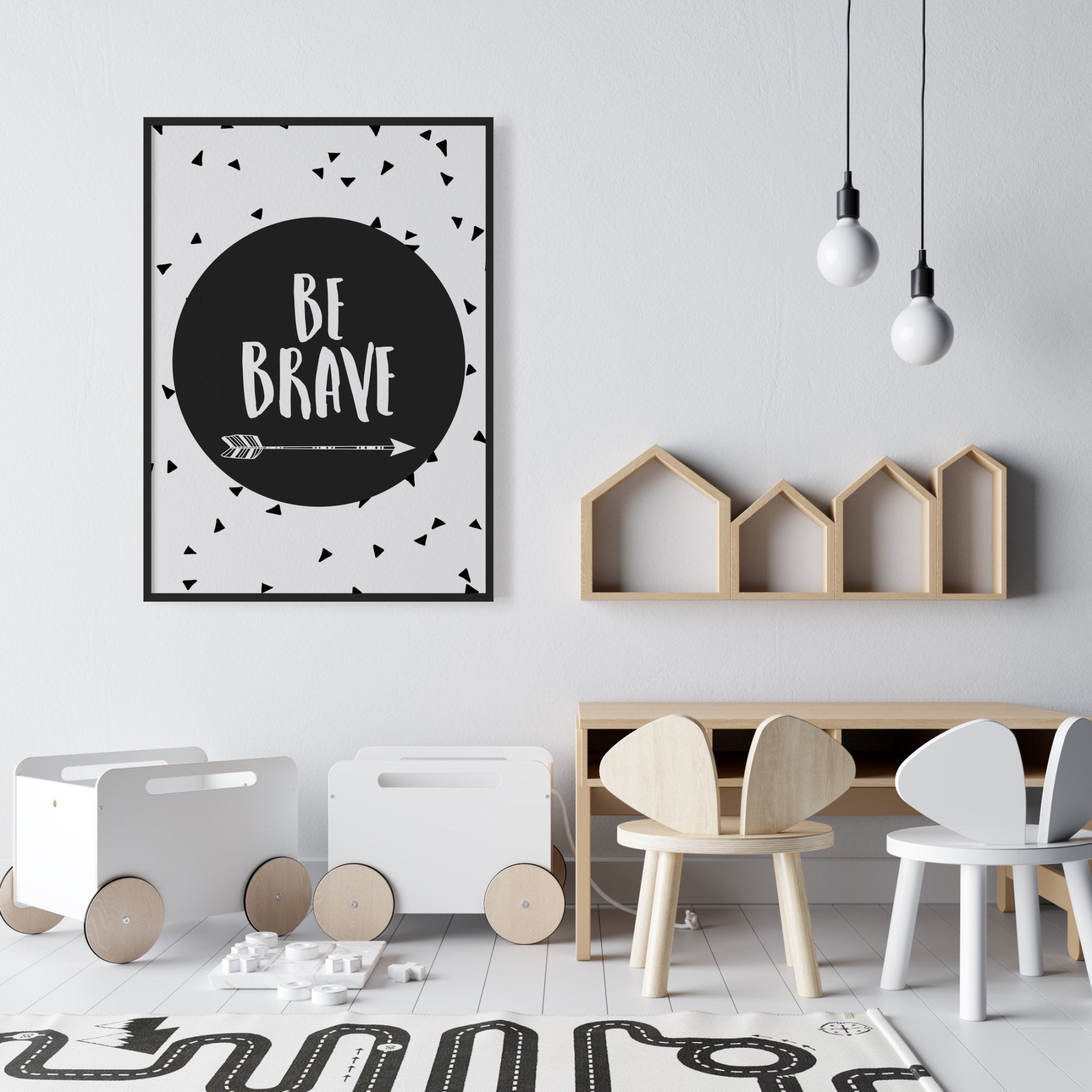 Be Brave Circle Print
