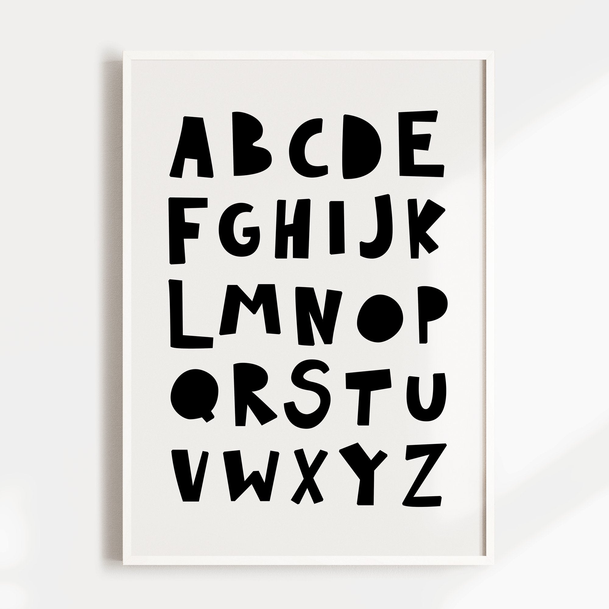 Black Alphabet Print