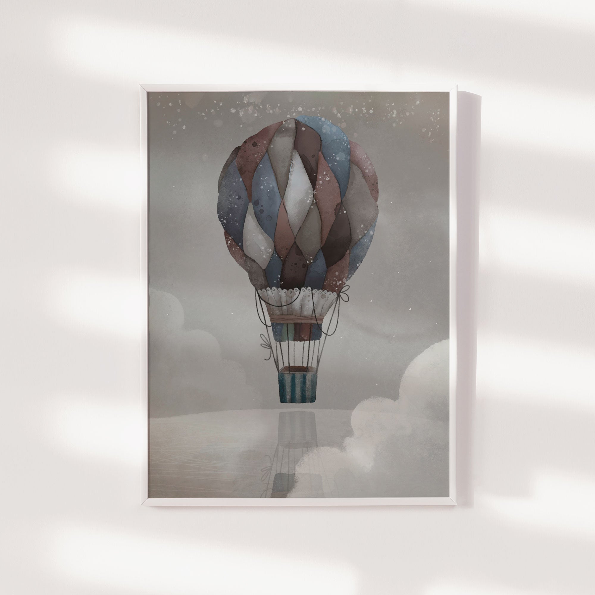 Blue Hot Air Balloon Print