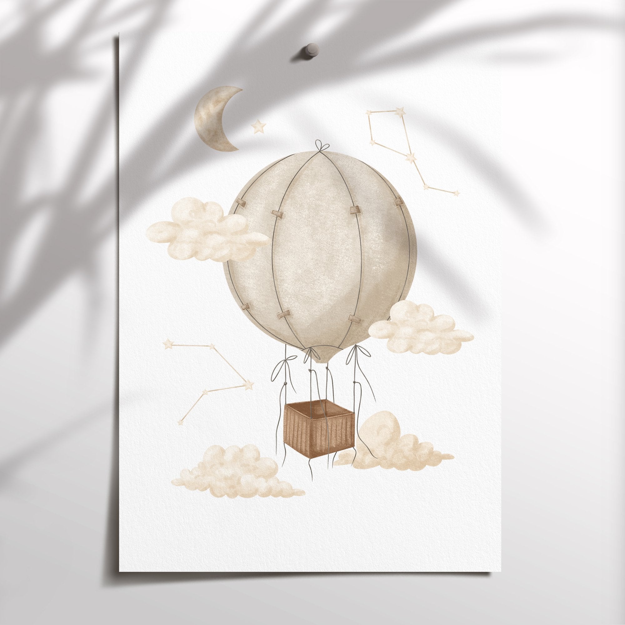 Boho Hot Air Balloon Print
