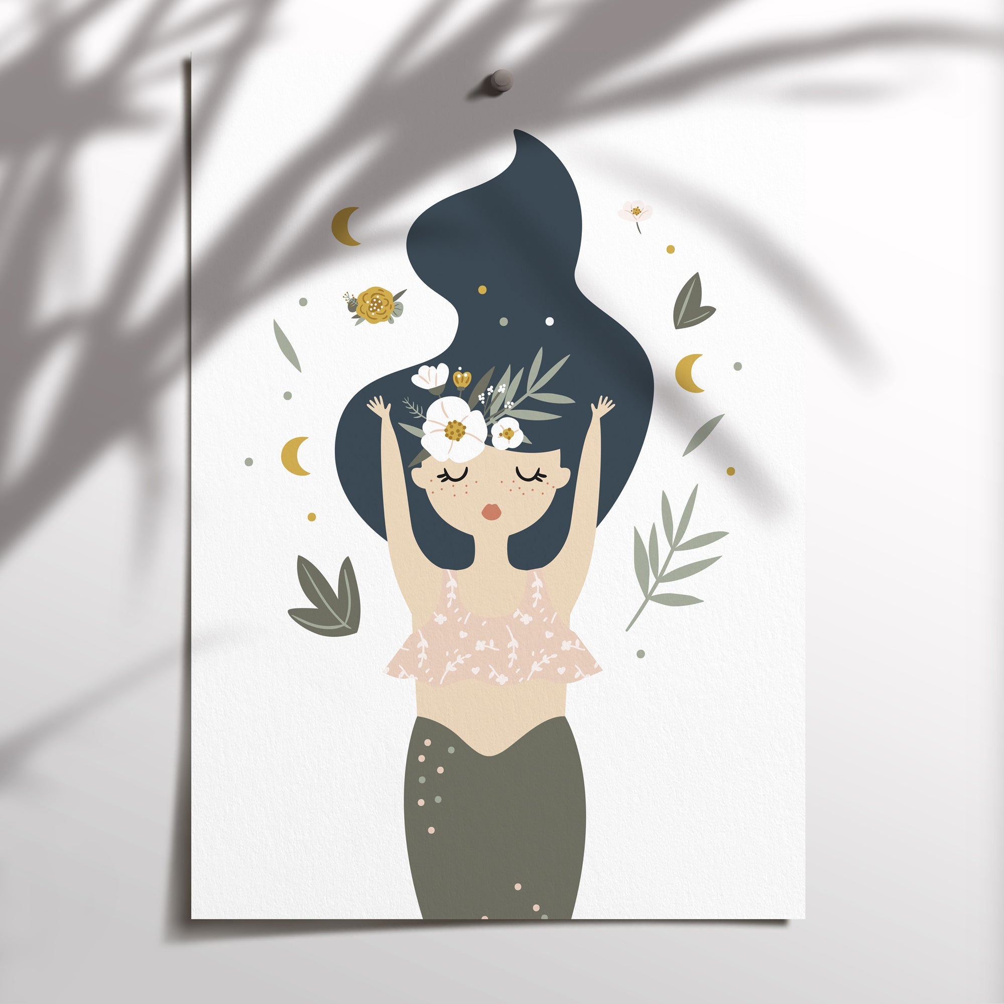 Boho Mermaid Print