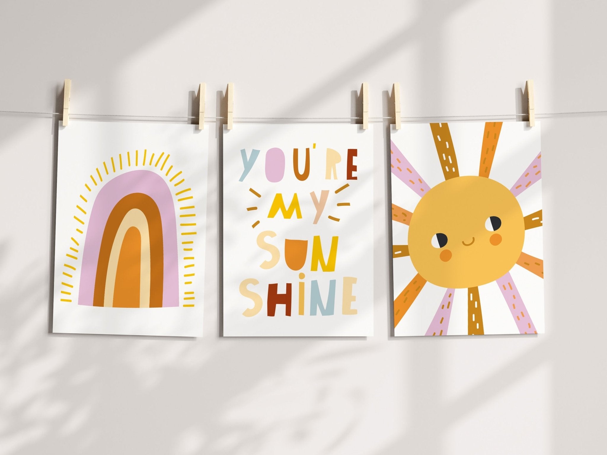 Boho Sunburst, Rainbow & Sunshine Prints