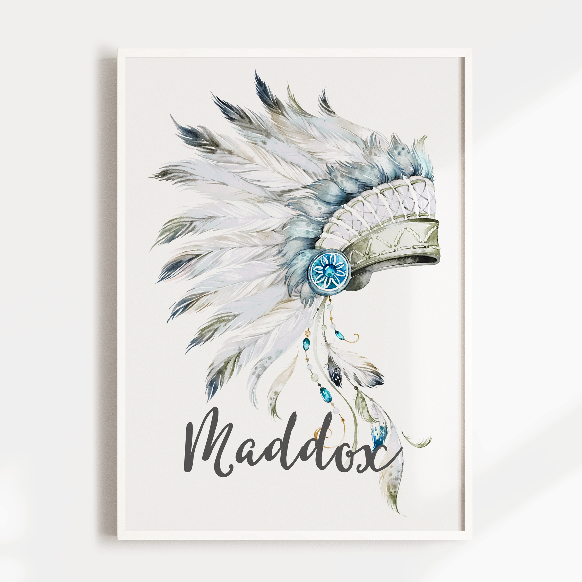 Tribal Headdress Name Print