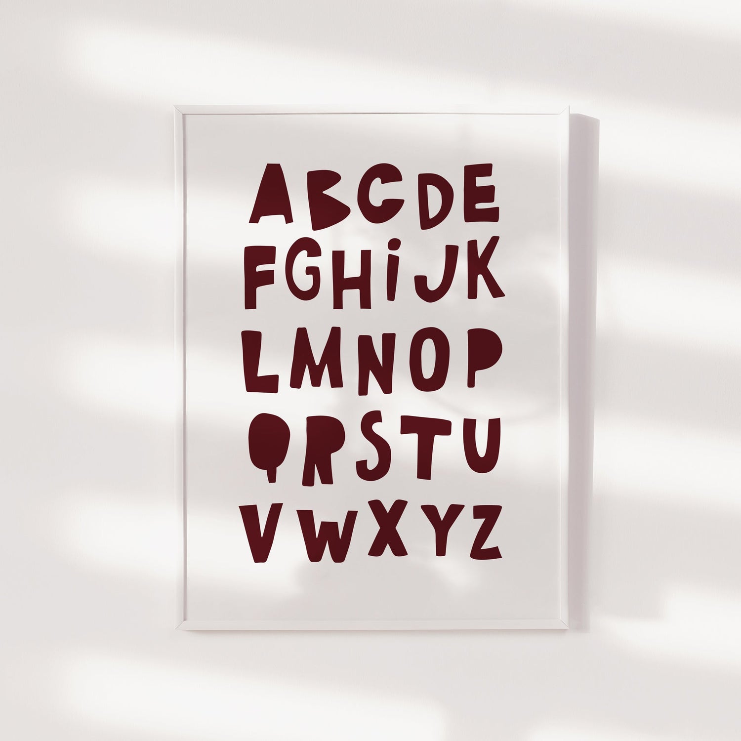 Claret Alphabet Print