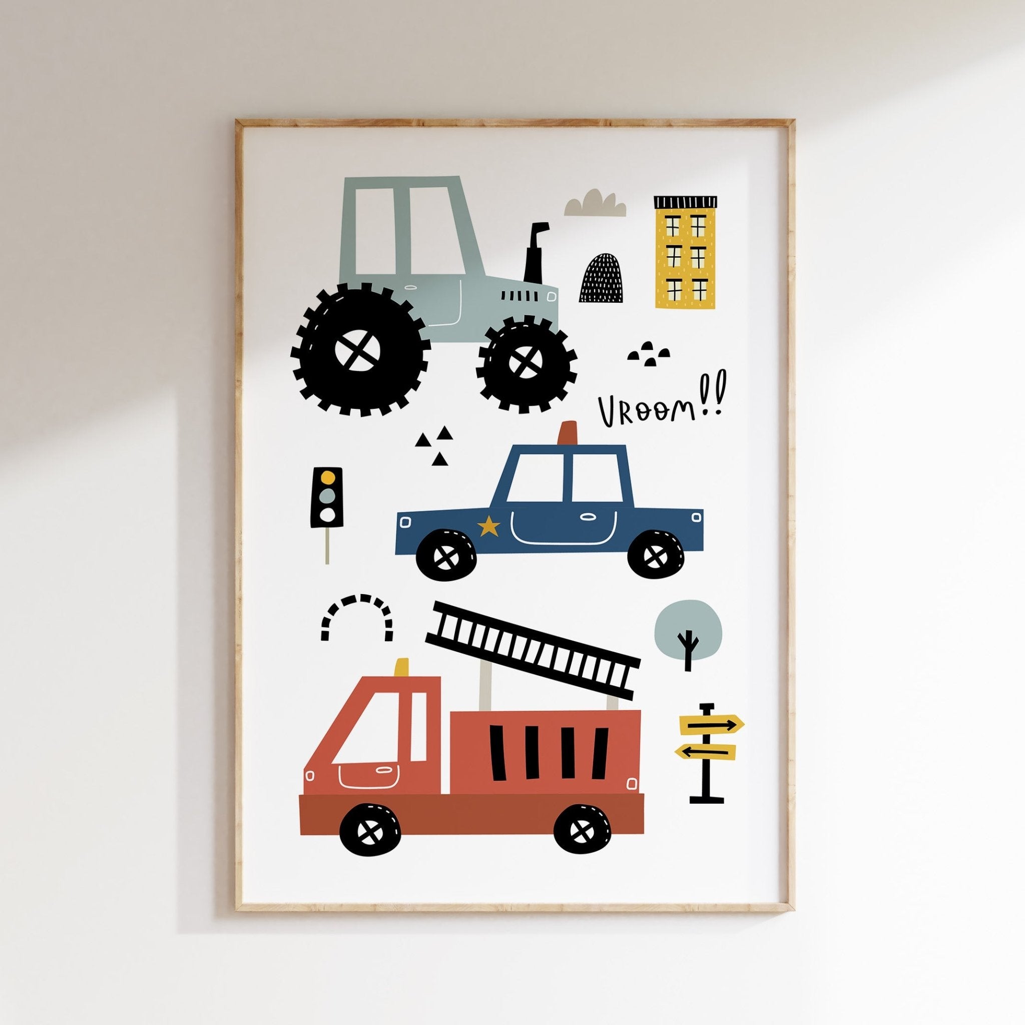 Construction & Emergency Vehicles Print