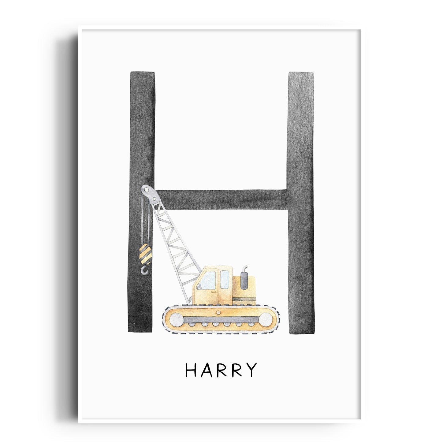 Crane Truck Name Print