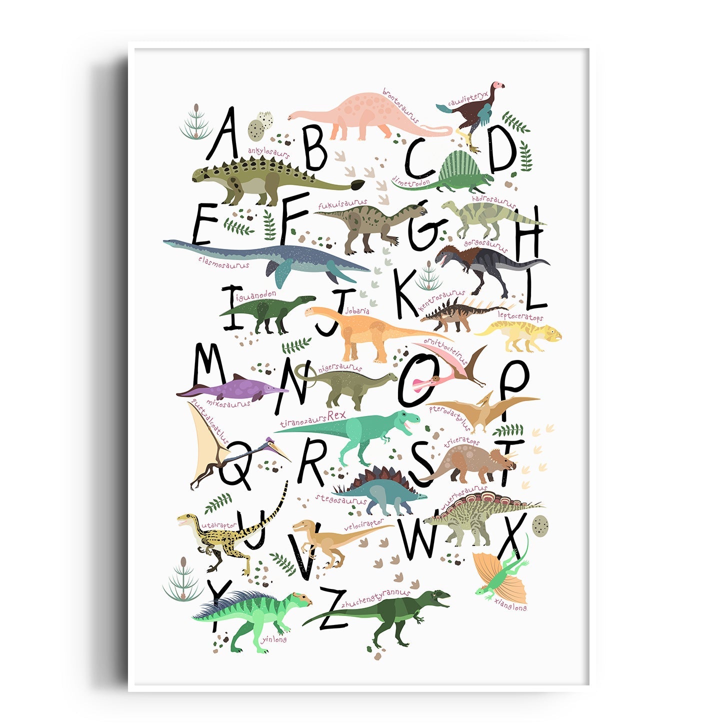 Dinosaur Alphabet Print