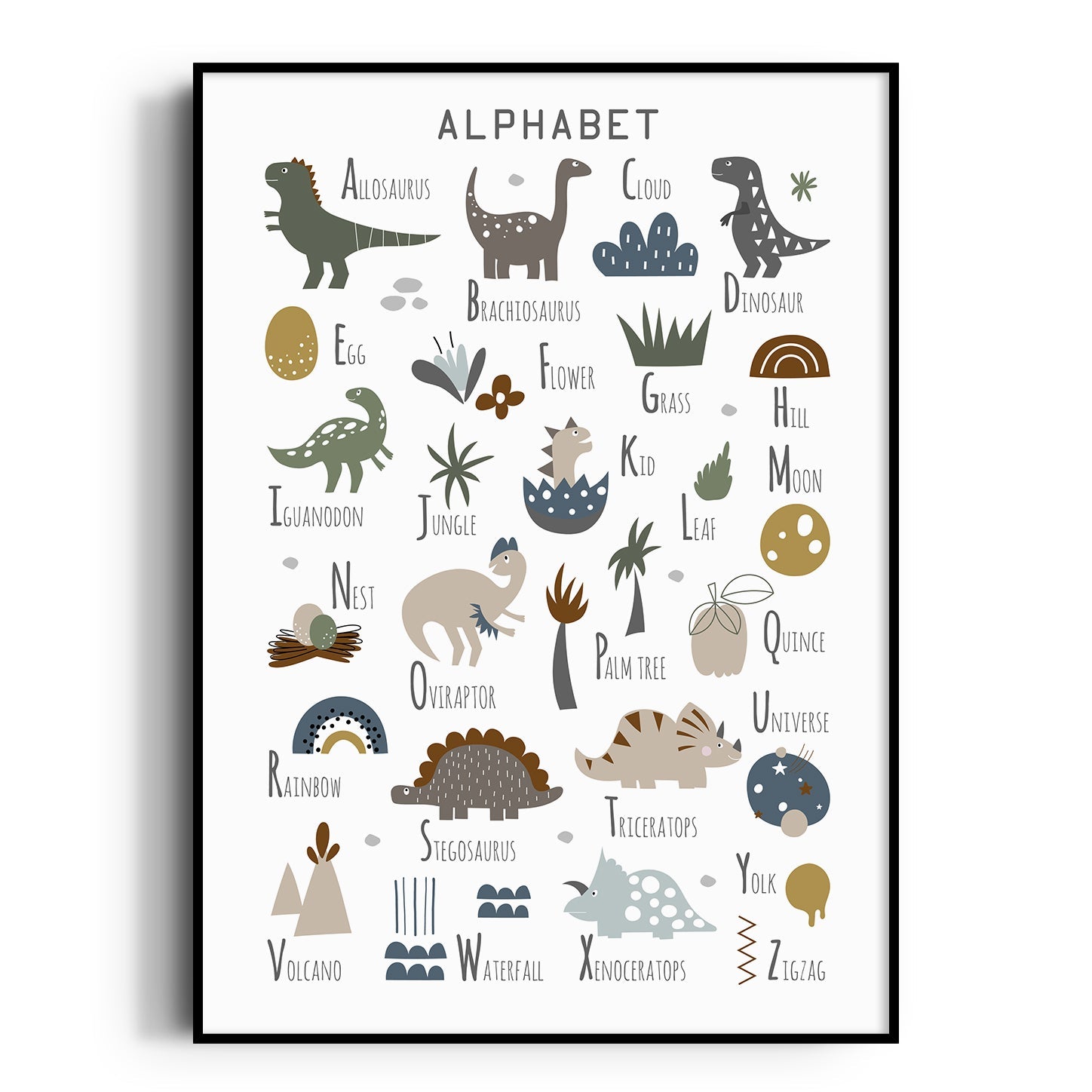 Dinosaur Alphabet Print