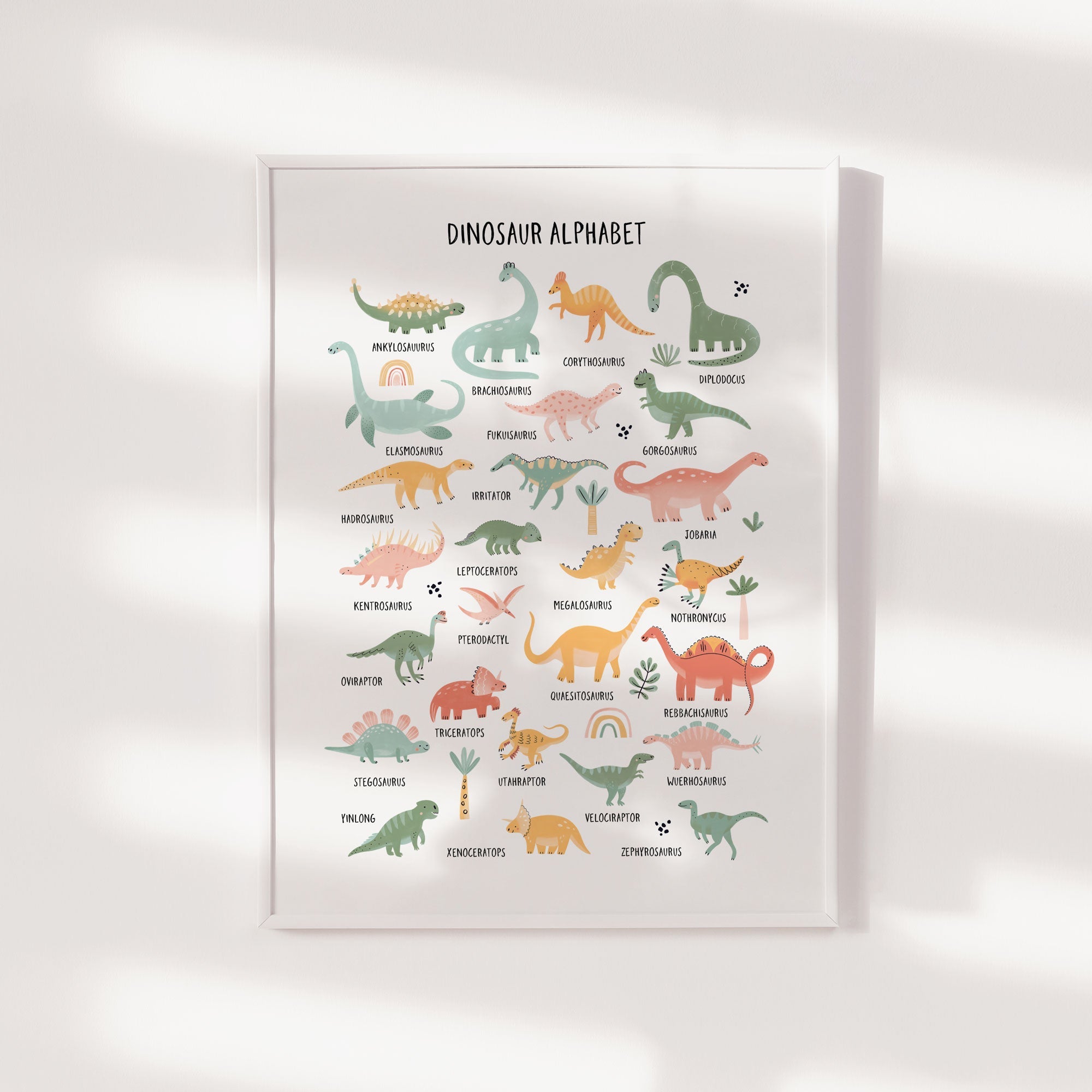 Dinosaur Alphabet Print