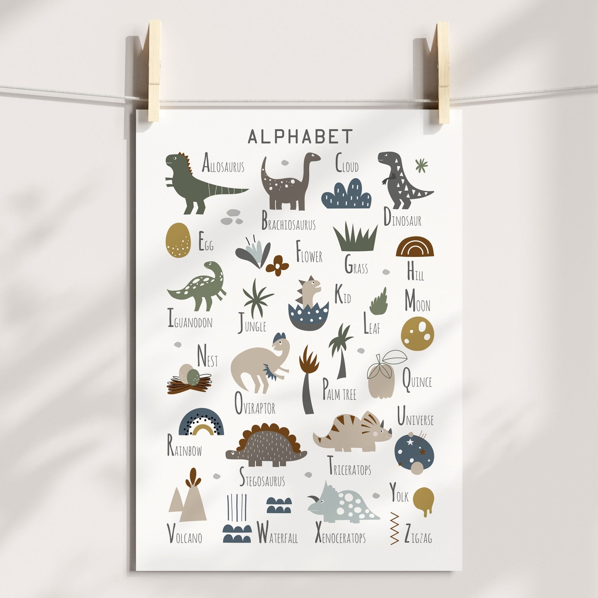 Dinosaur Alphabet Print