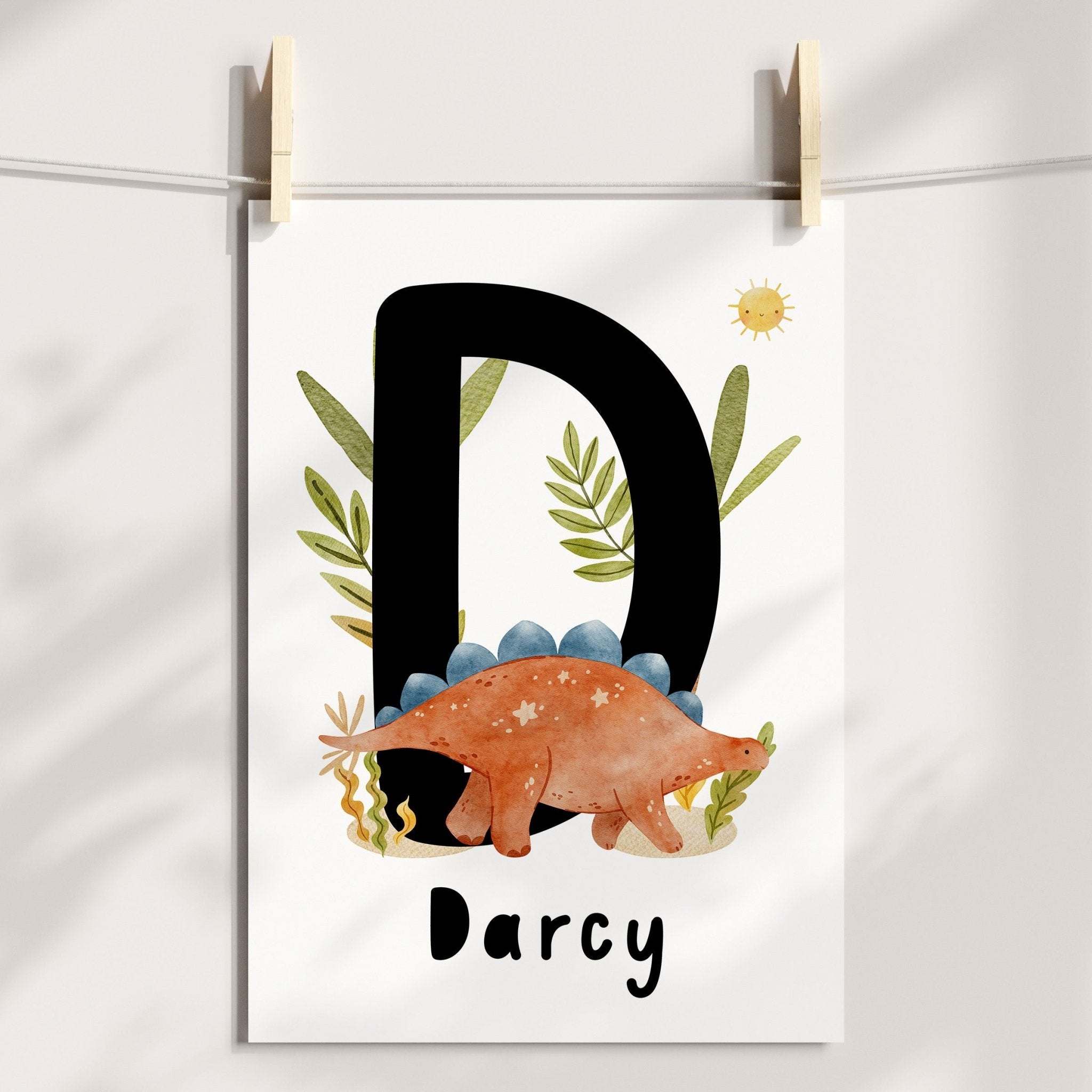 Dinosaur Chart, Alphabet & Name Prints