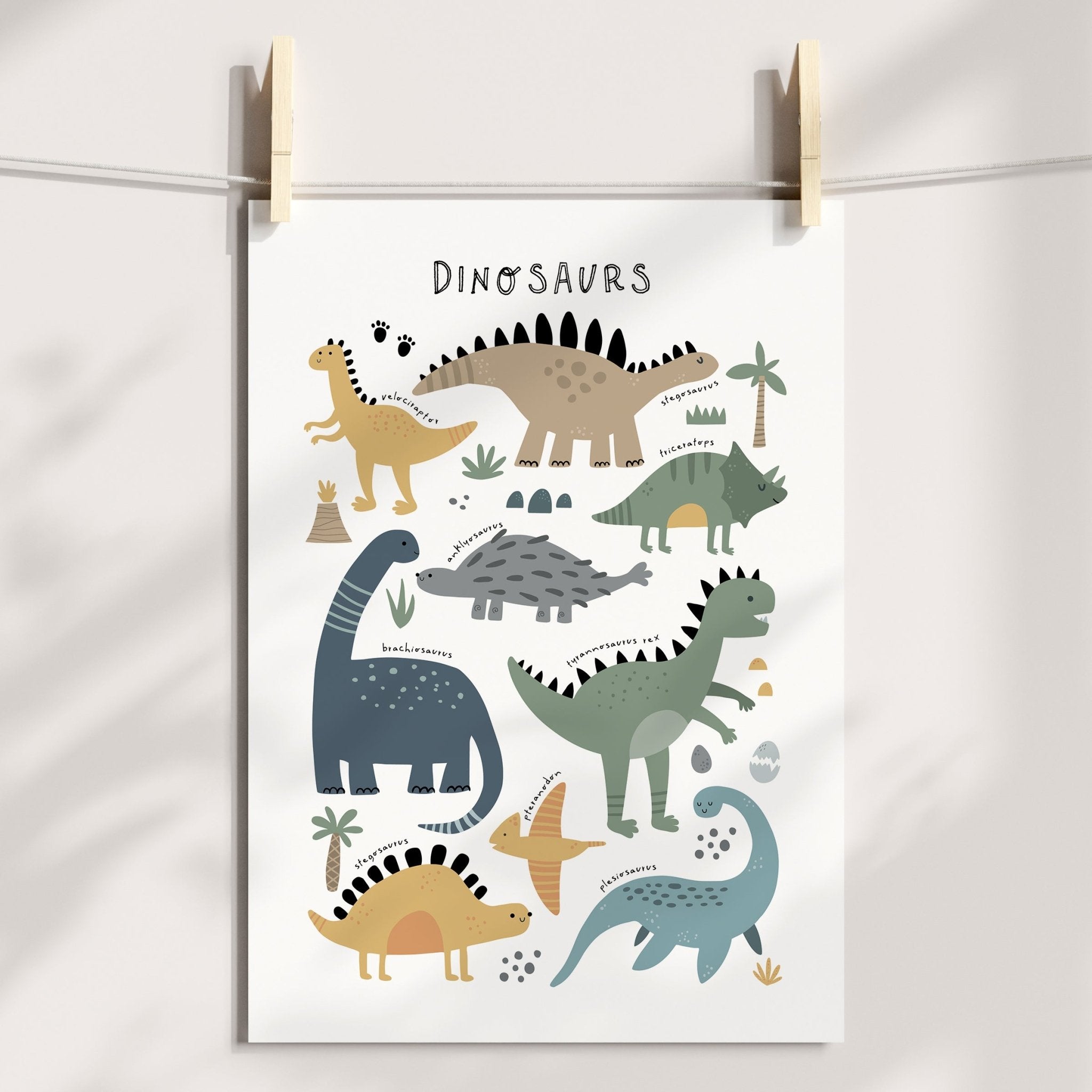 Dinosaur Chart Print