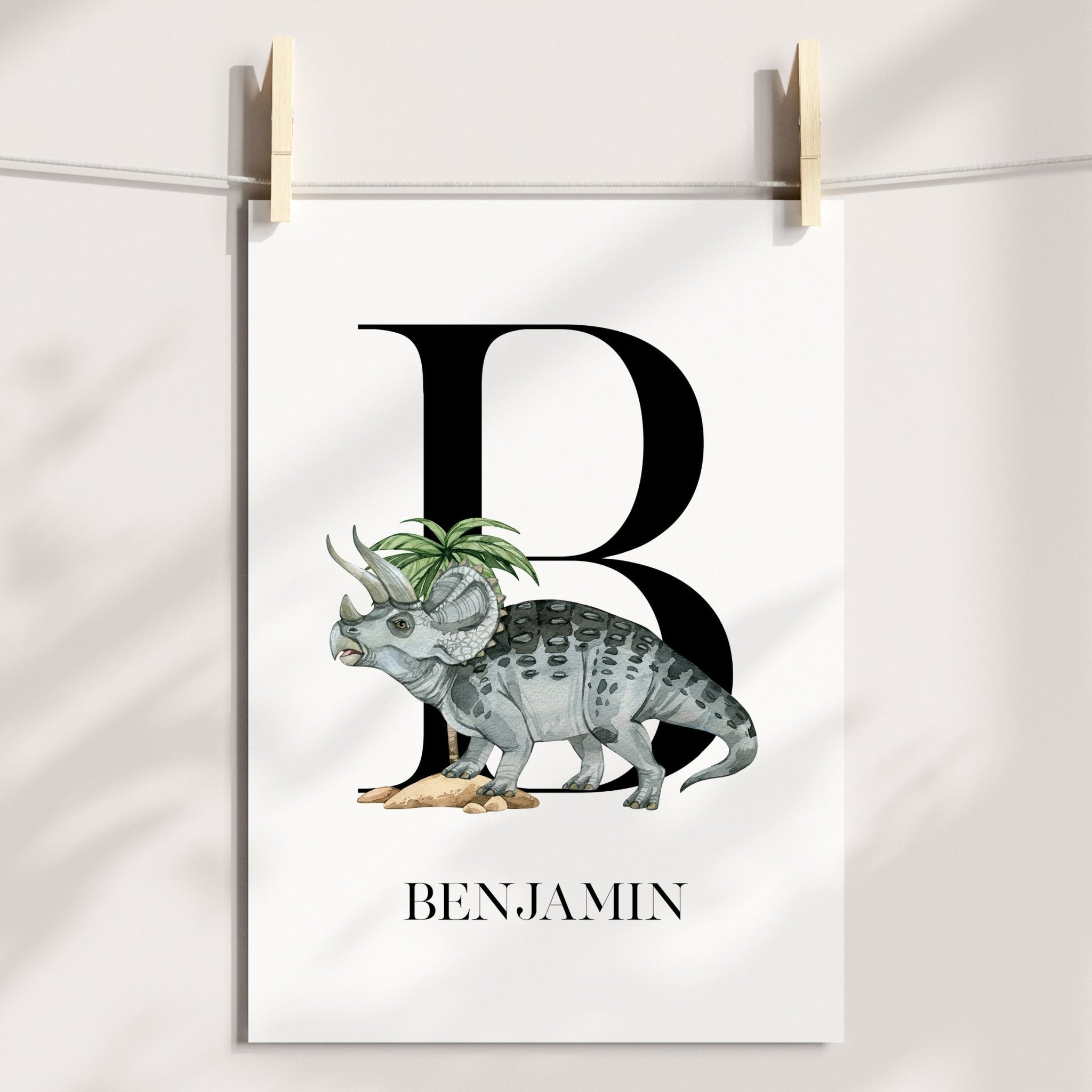 Dinosaur & Name Prints