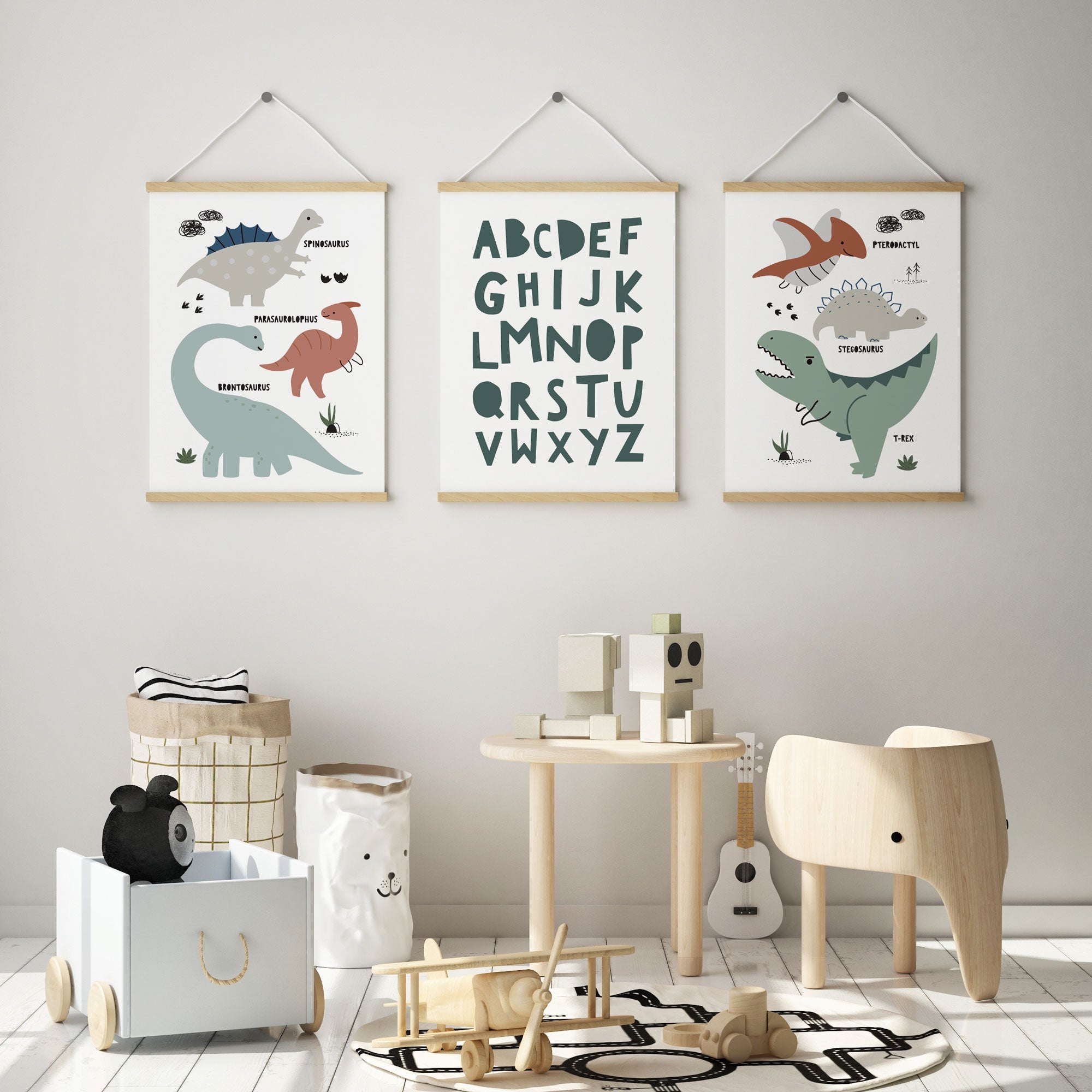 Dinosaurs & Alphabet Prints