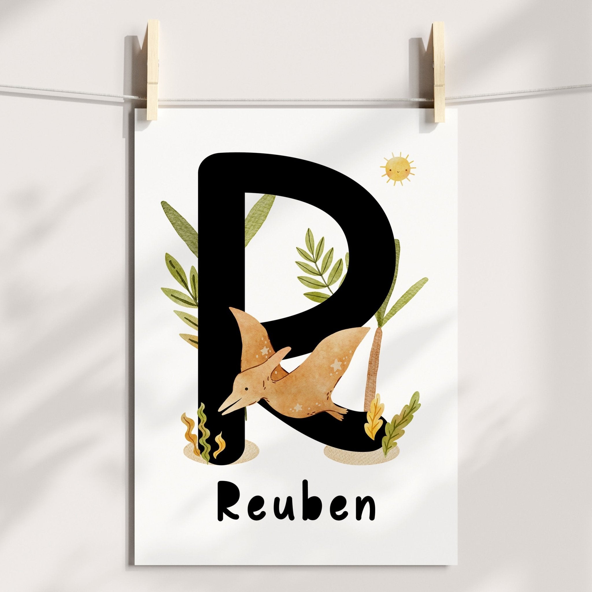 Dinosaurs & Name Print