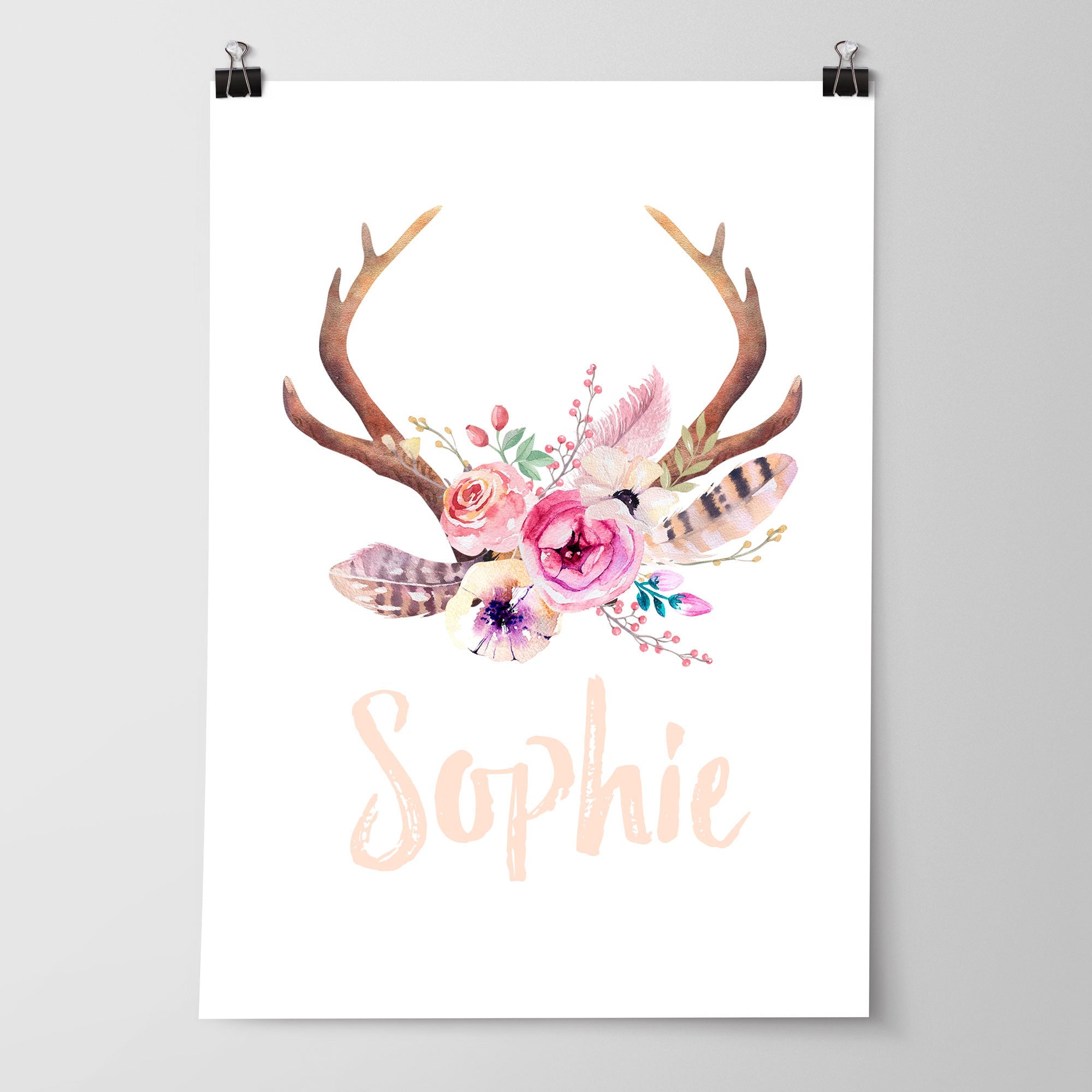 Dreamcatcher, Arrows & Antler Name Prints