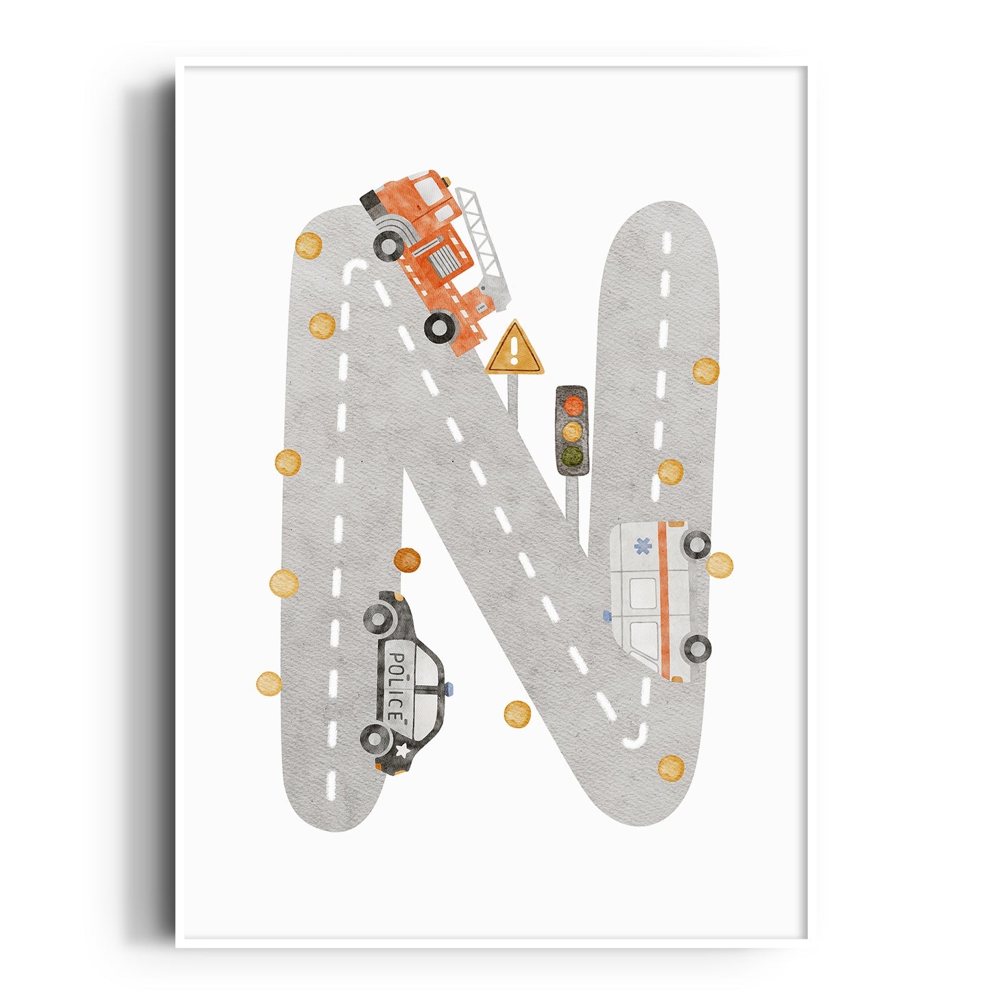 Emergency Vehicle Letter Print