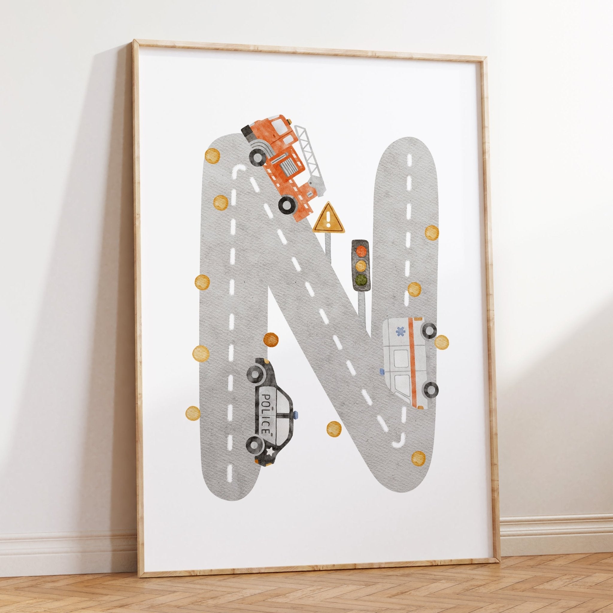 Emergency Vehicle Letter Print