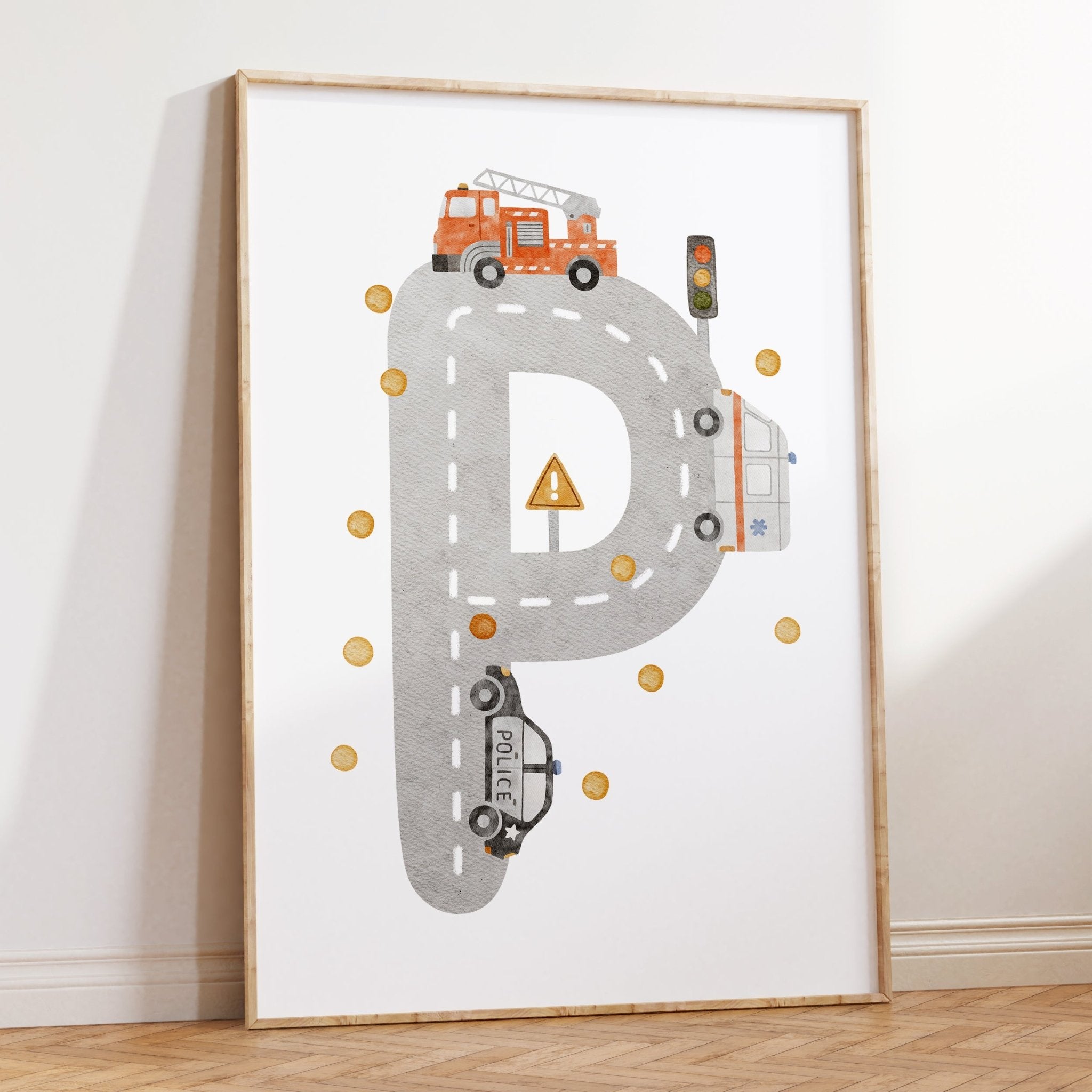 Emergency Vehicle Letter Print